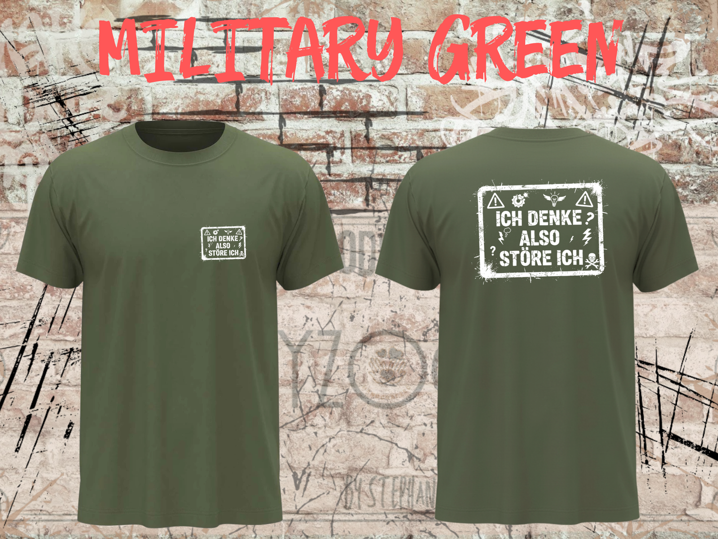 Unisex T-Shirt ich denke, also störe ich