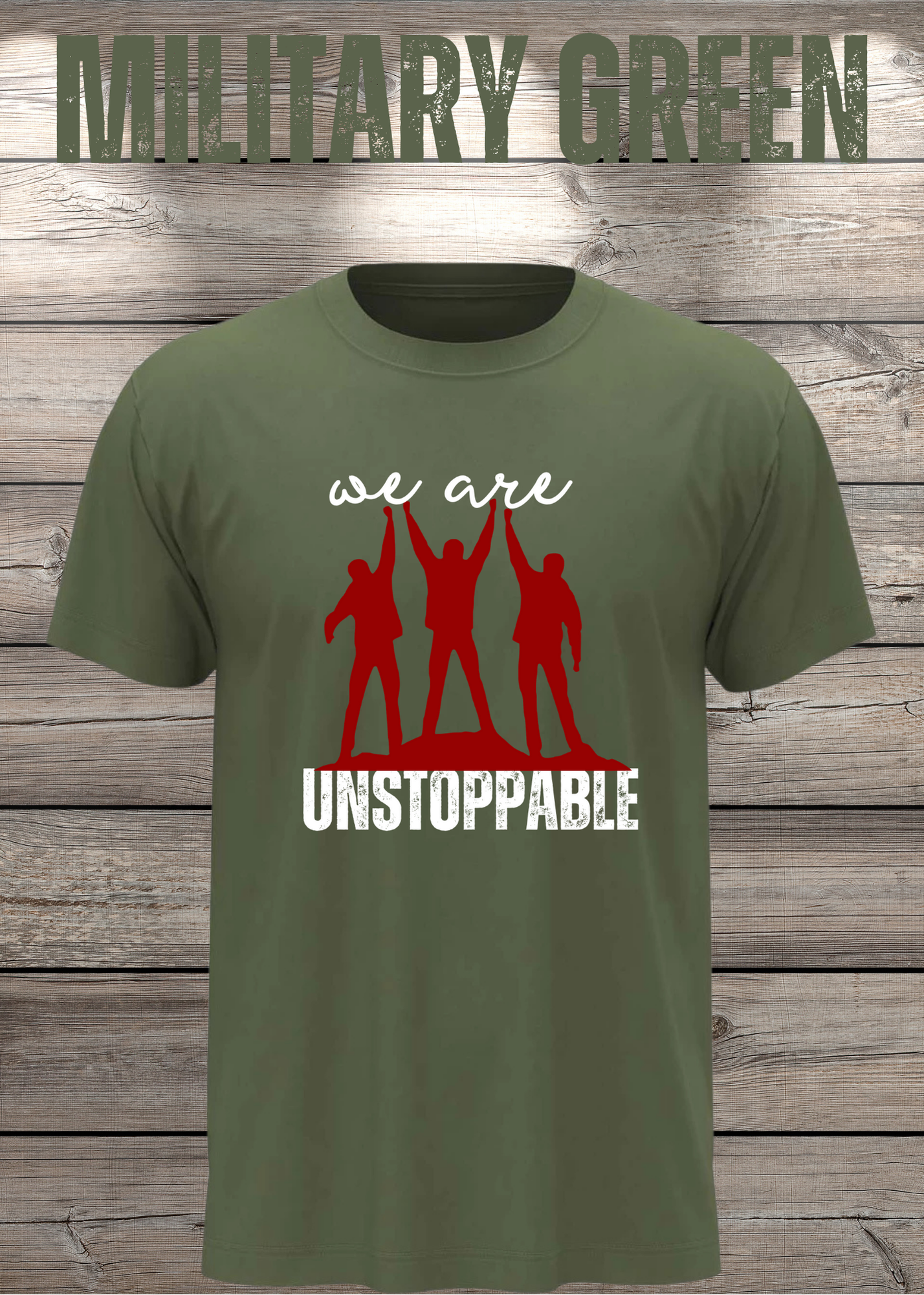 T-Shirt 'We are unstoppable' - Motivations Team-Shirt für Unaufhaltsame