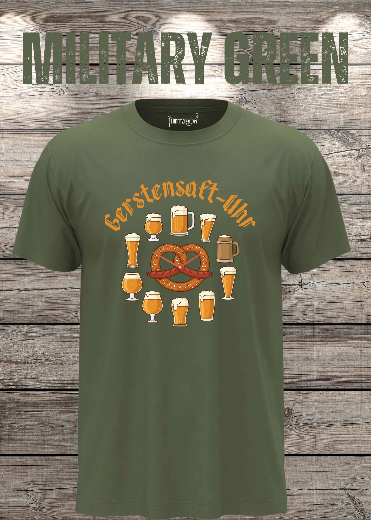 T-Shirt Gerstensaft Uhr Bieruhr Geschenkidee T-Shirt Freizeit T-Shirt Unisex in vielen Farben und Größen