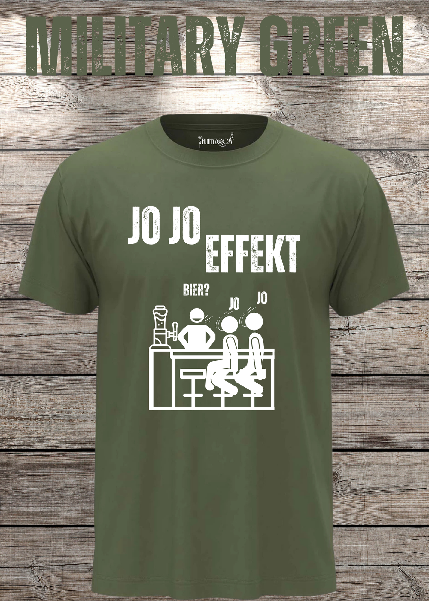 JO JO Effekt T-Shirt – Lustiges Biertrinker Shirt für Männer – Perfektes Geschenk