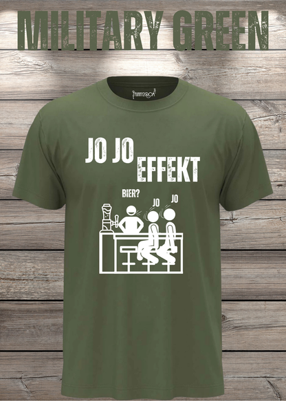 Jo Jo Effekt T-Shirt in Military Green.