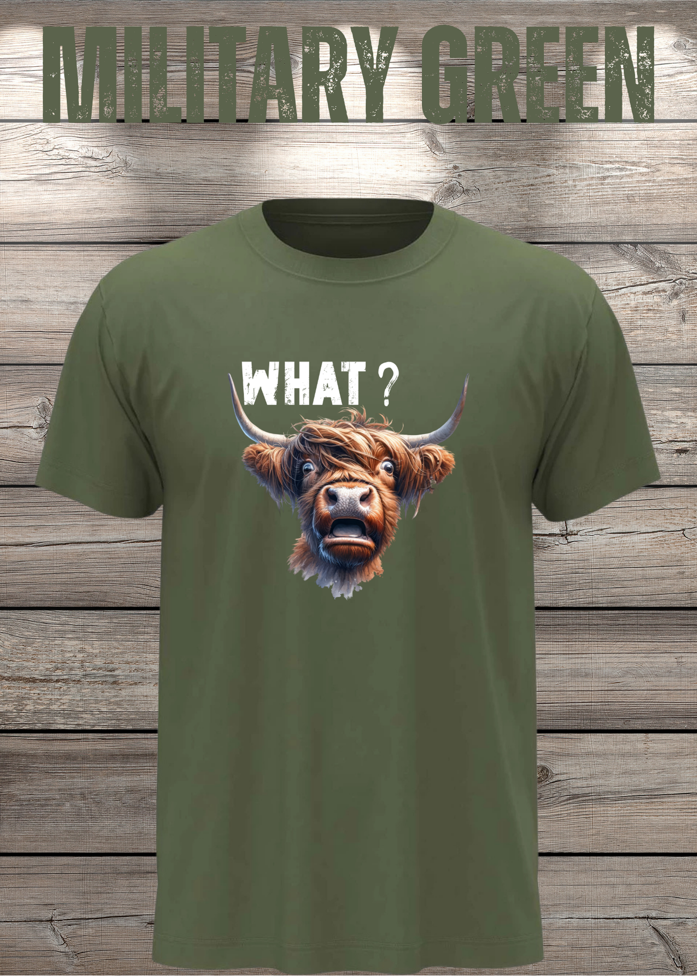What?! Highland Kuh Unisex T-Shirt - Verwirrt aber Süß!