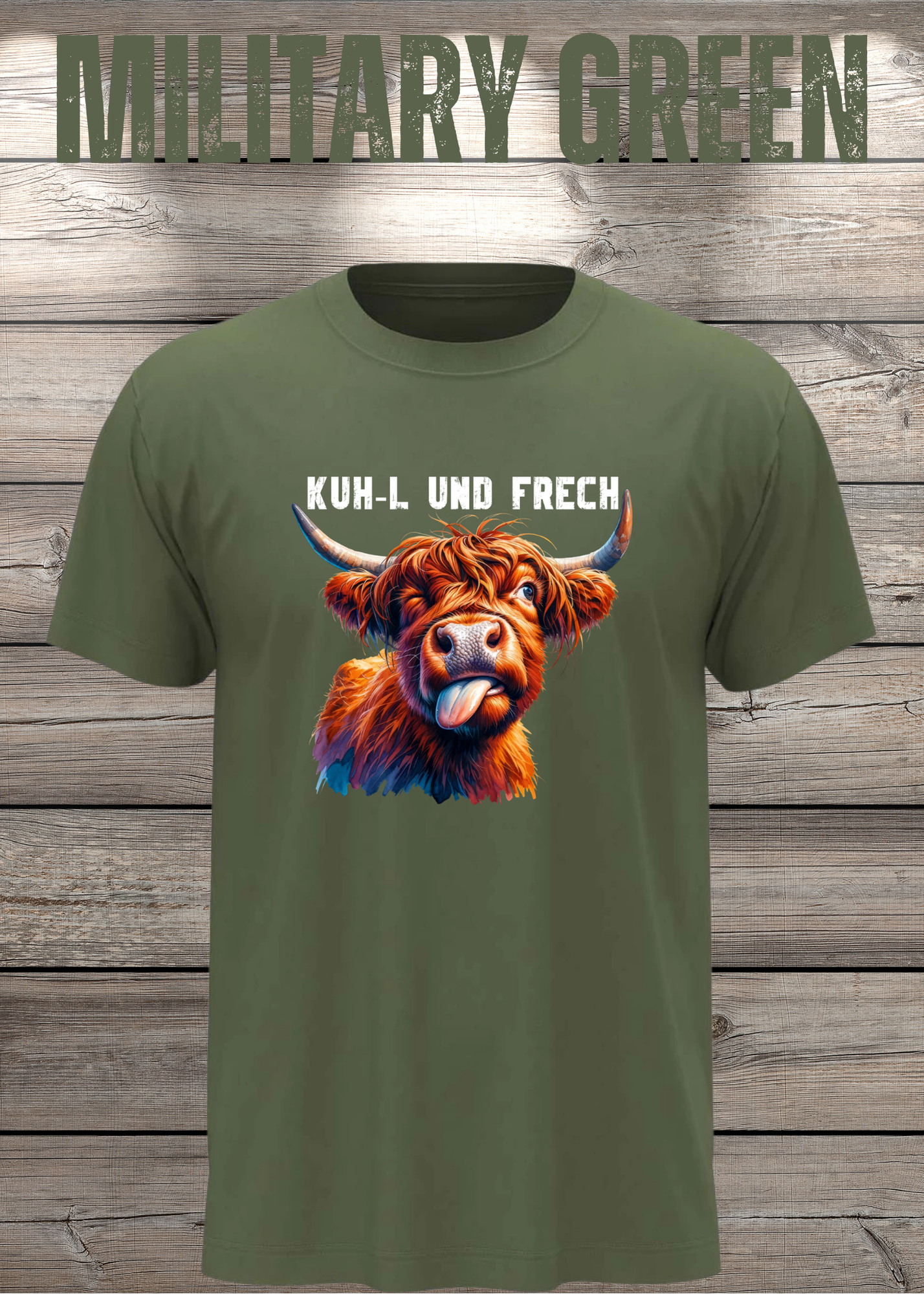 Highland Kuh Unisex T-Shirt Kuh-l und frech! Zottel-Power