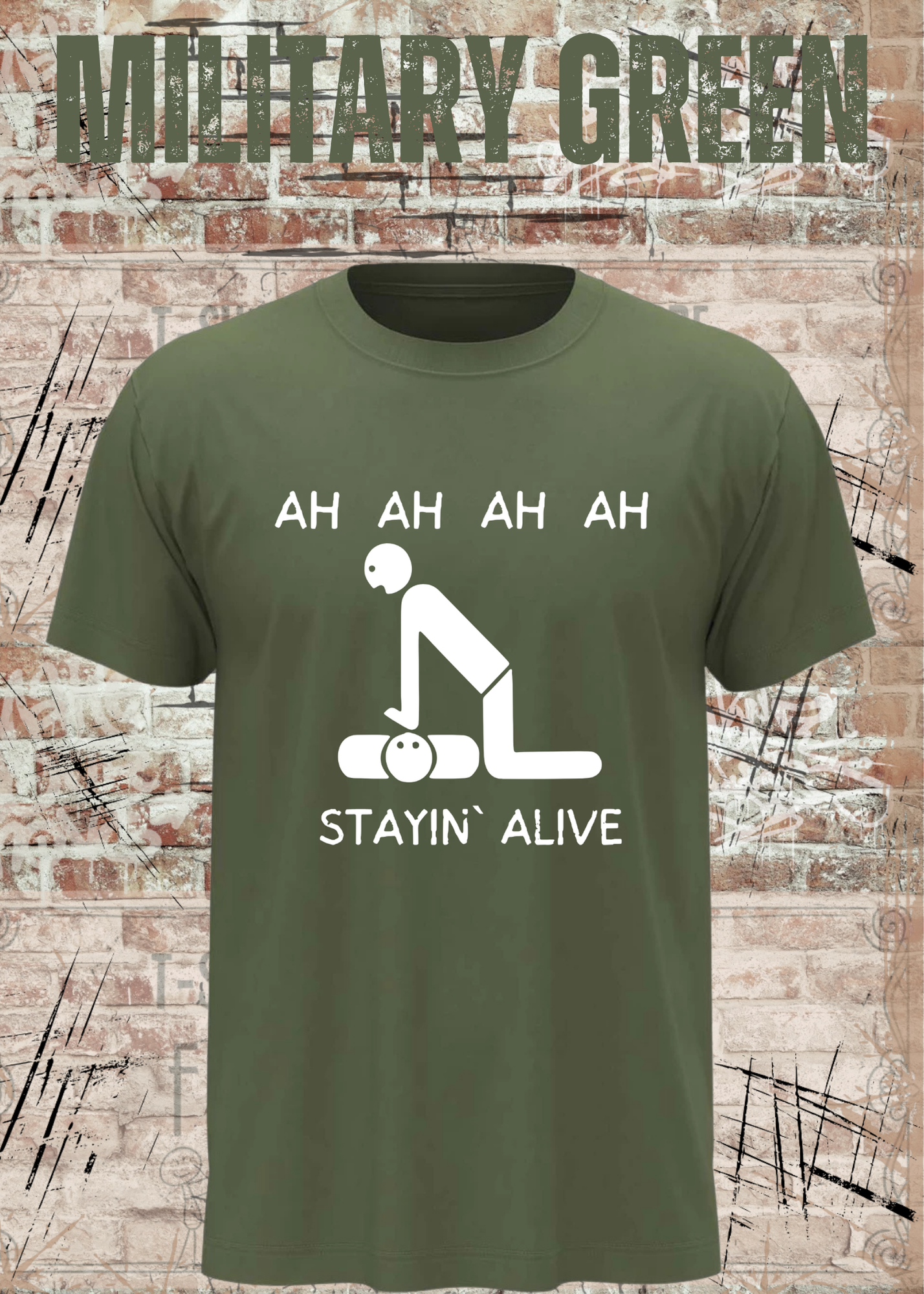 Stayin Alive T-Shirt – Lustiges Rettungsdienst & Krankenpflege Shirt Geschenk