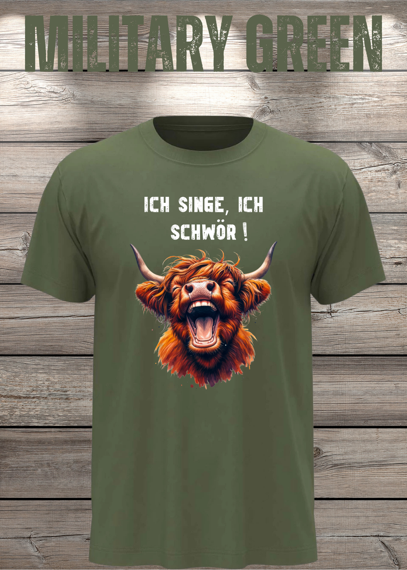 Highland Kuh Unisex T-Shirt - Ich singe, ich schwör! (Spoiler: Sie schreit!)