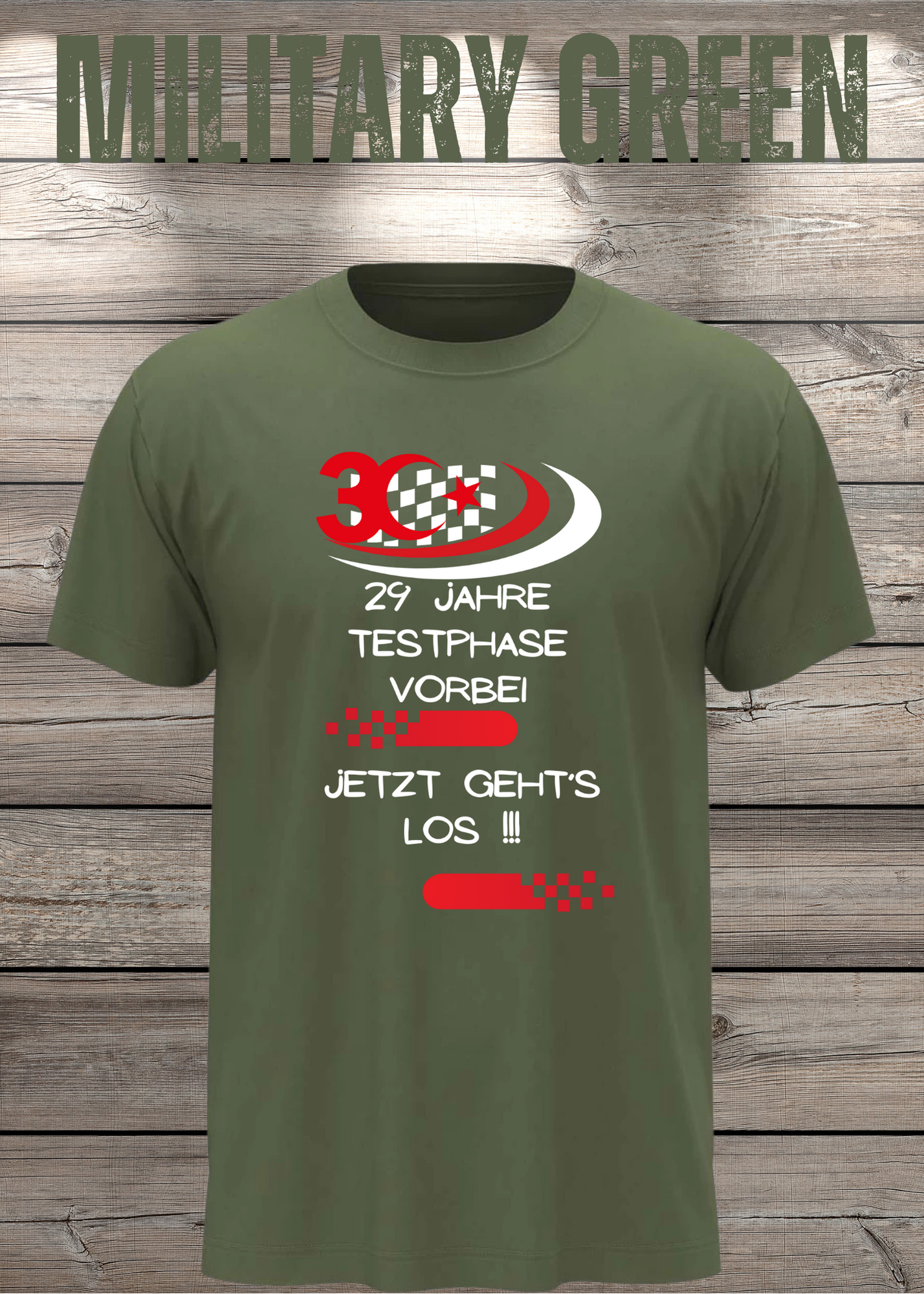T-Shirt '30 Geburtstag - 29 Jahre Testphase jetzt gehts los' - Witziges 30er Geburtstag-Shirt