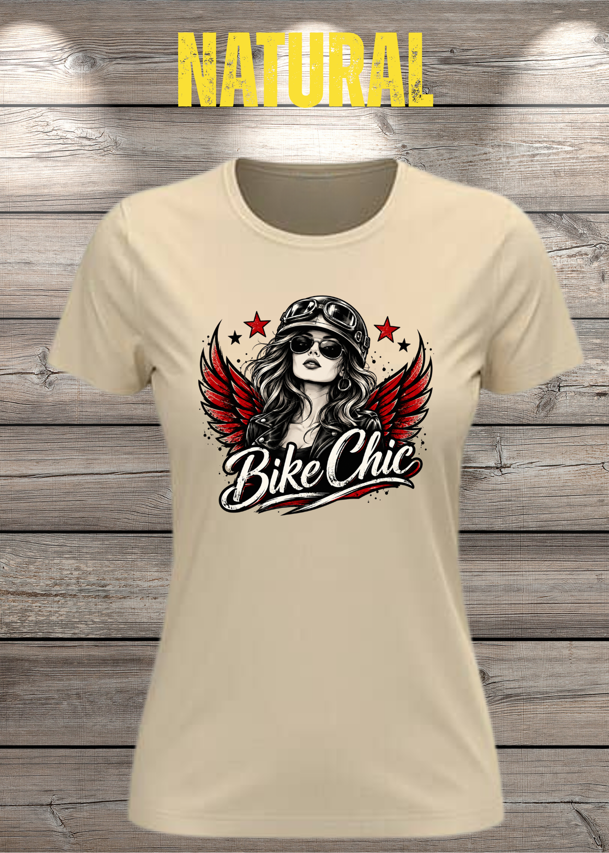 Bike Chic – Damen Biker T-Shirt | Rockiges Motorrad Shirt