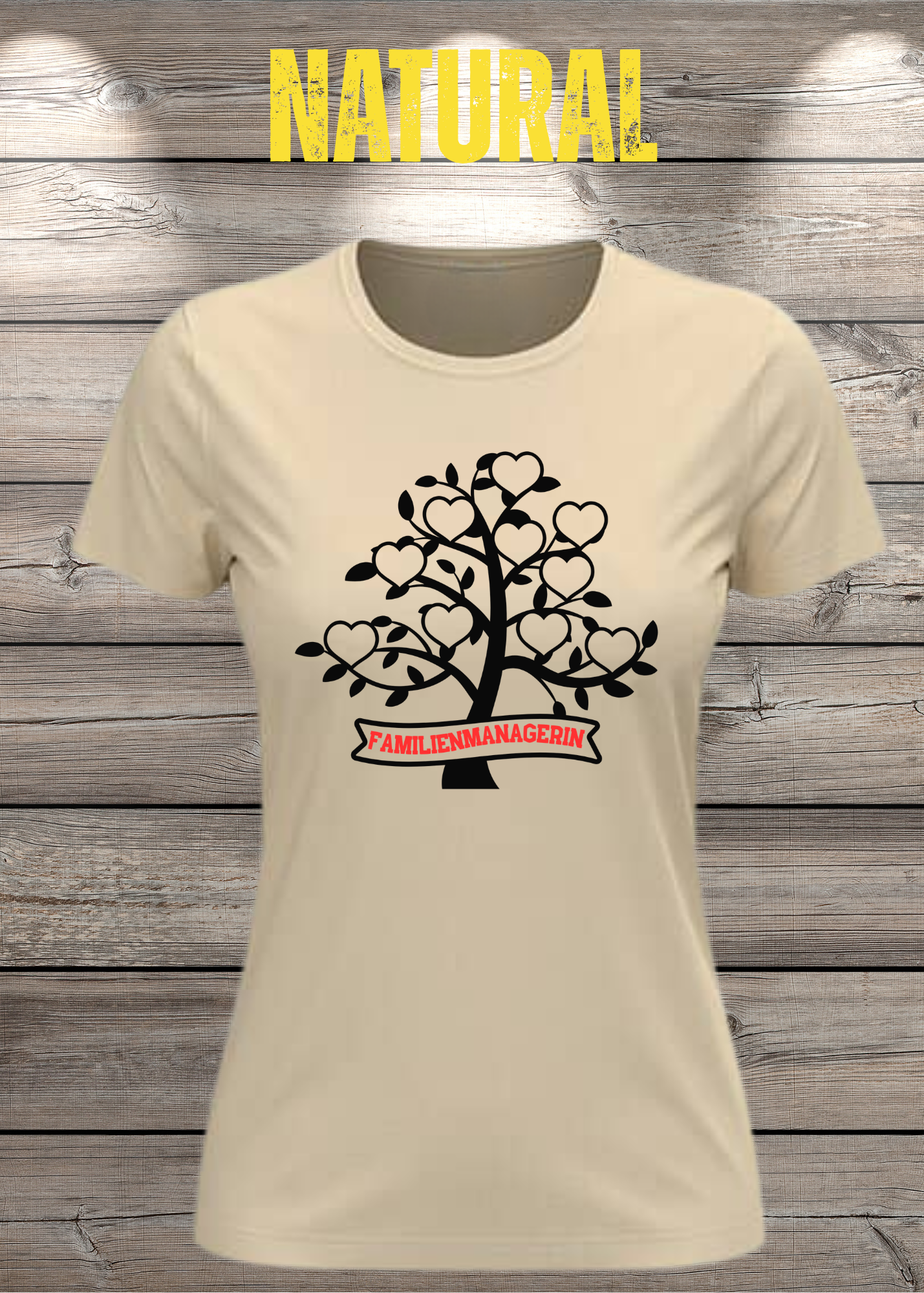 Familienmanagerin T-Shirt Damen – Herzbaum | Geschenk für Mama