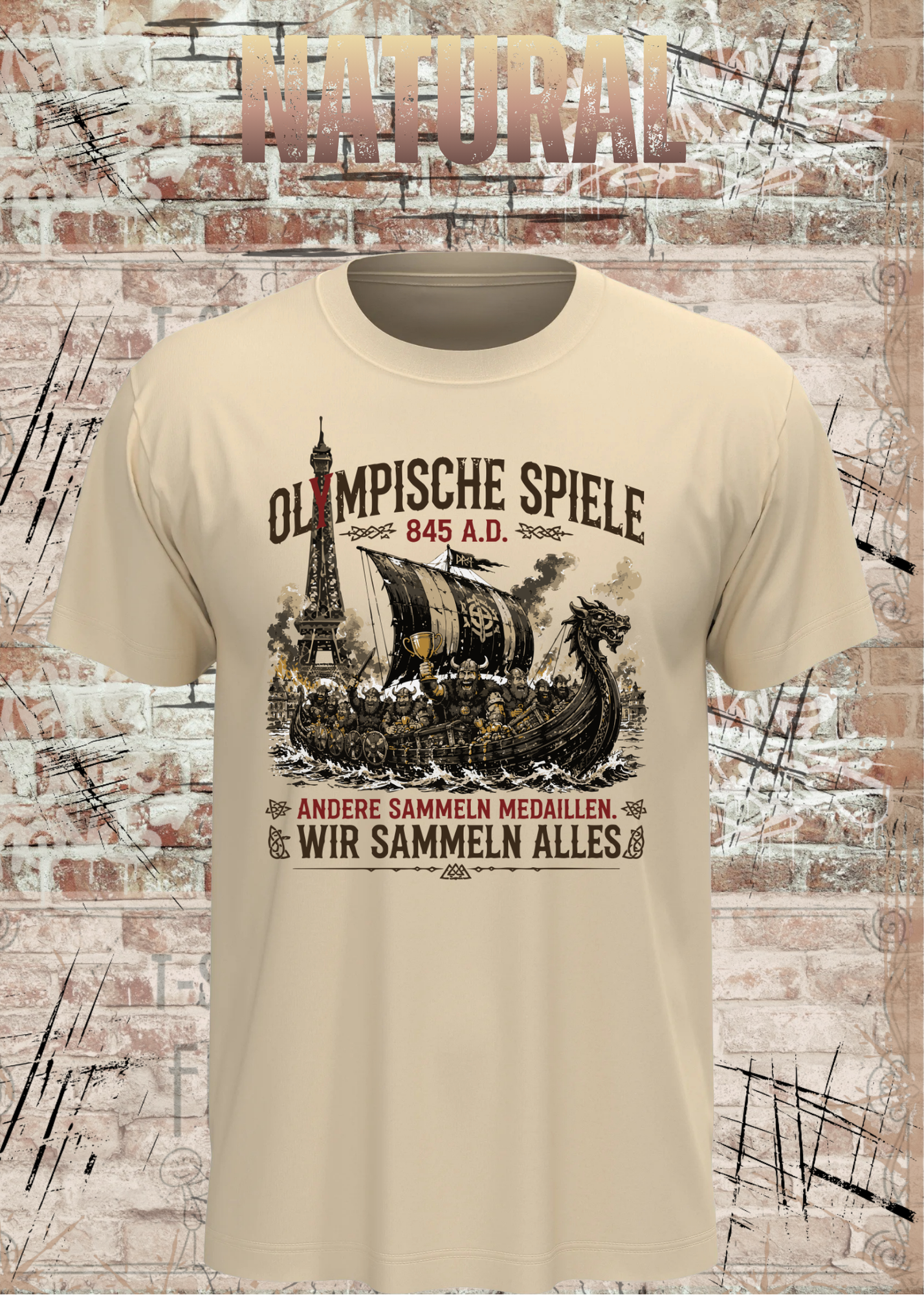 Olympische Spiele 845 A.D. Wikinger T-Shirt – Andere sammeln Medaillen wir sammeln alles Unisex