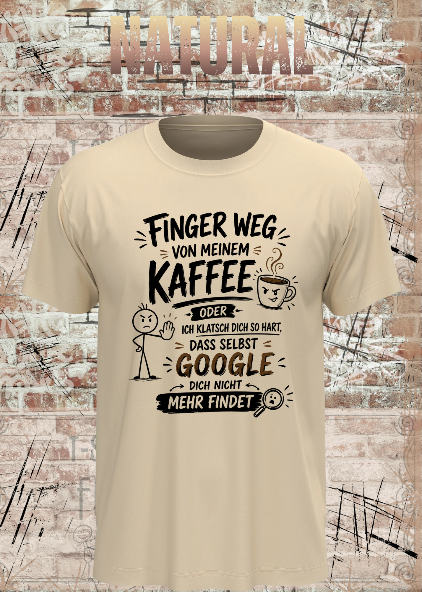 Finger weg von meinem Kaffee – Lustiges Unisex T-Shirt