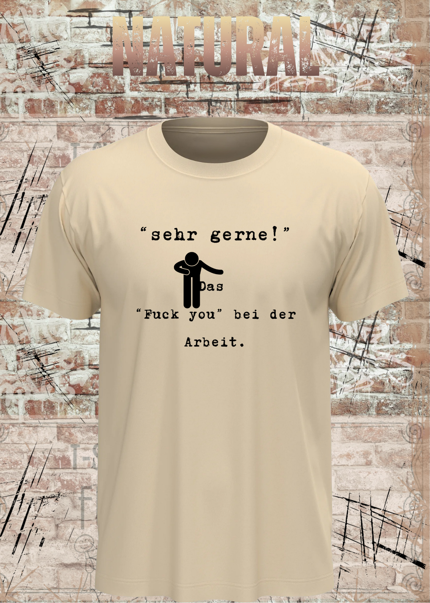 Sehr gerne! Das Fuck you bei der Arbeit! Das höfliche Büro-Statement | Lustiges Arbeit Humor T-Shirt Unisex
