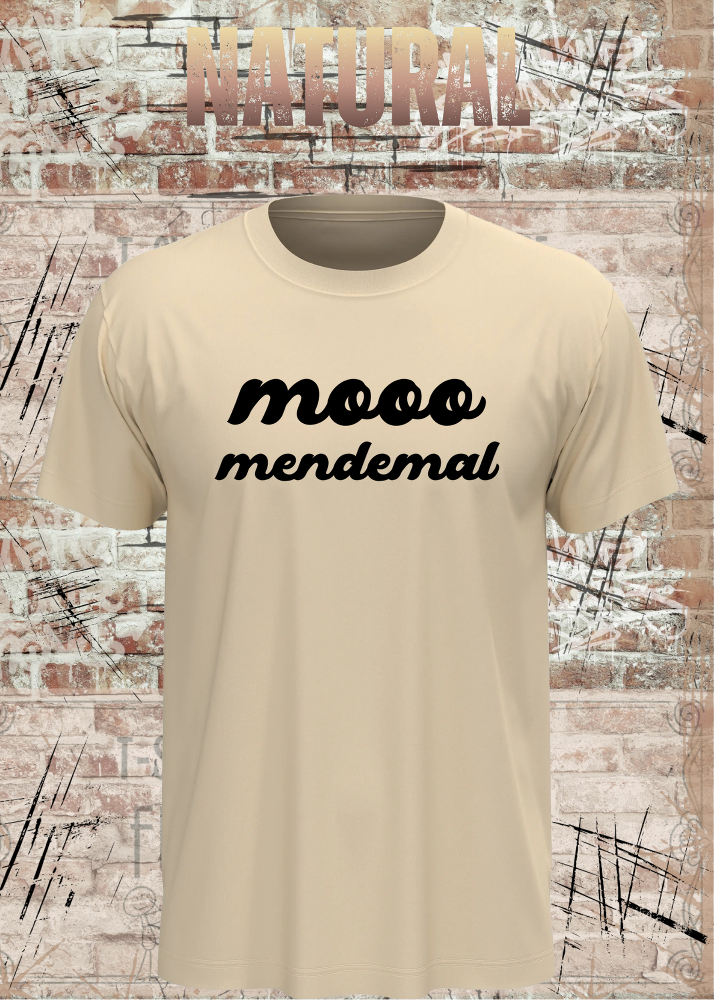 Mooo Mendemal – Lustiges Wortspiel T-Shirt Unisex