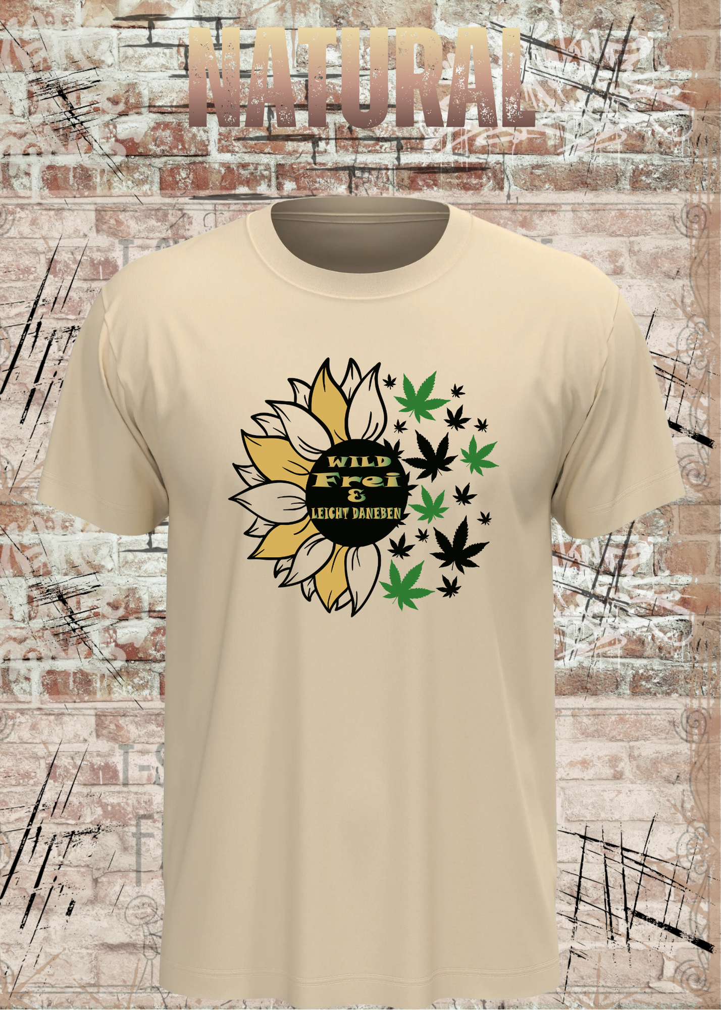 Wild Frei & Leicht Daneben Sonnenblumen Unisex T-Shirt