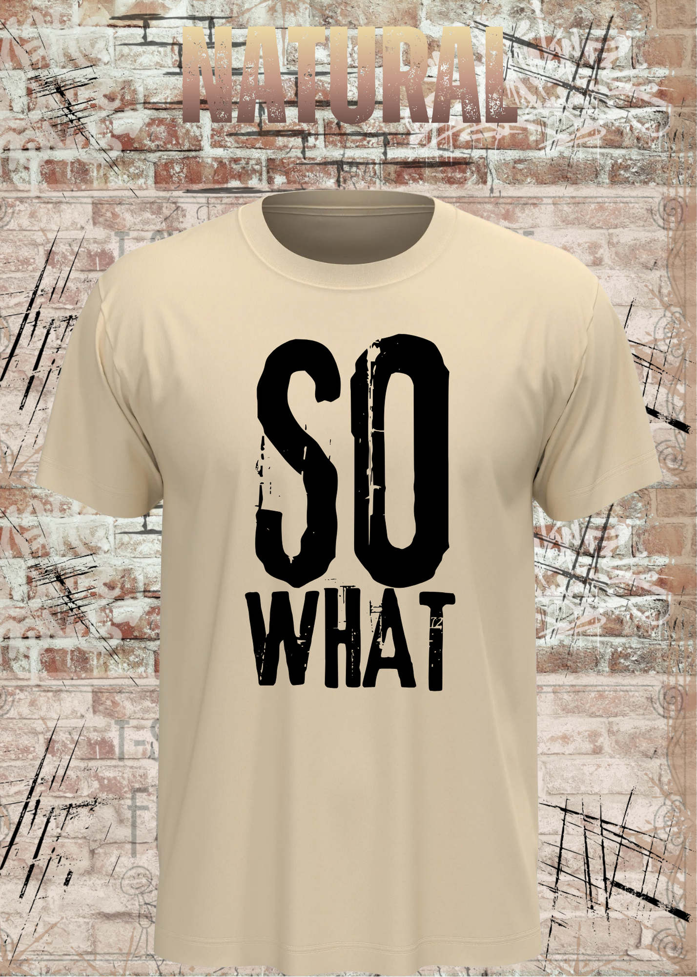 SO WHAT T-Shirt Herren & Damen – Rockiges Vintage Statement Shirt – Urban Streetwear Unisex
