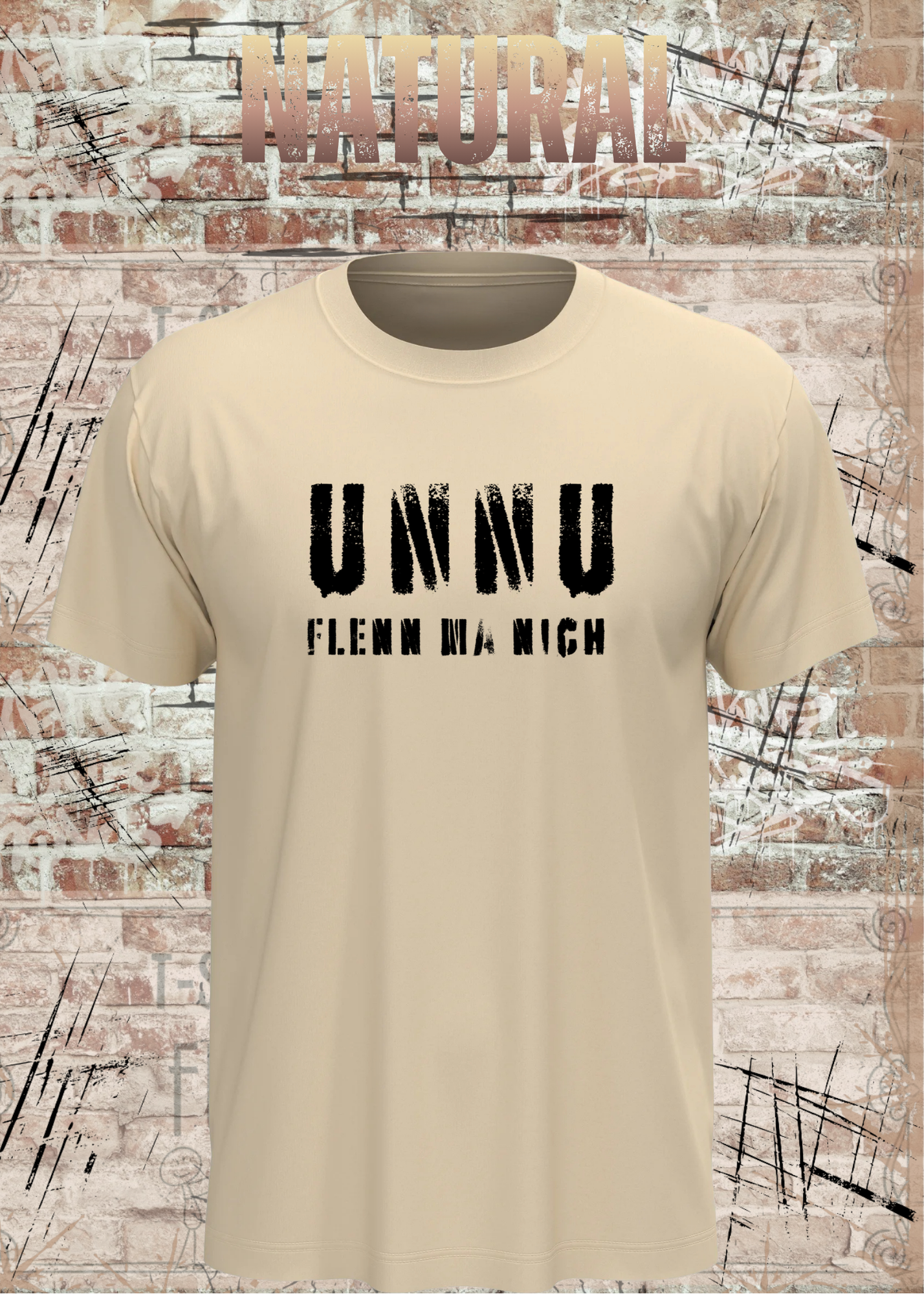 Unnu flenn ma nich! – Sächsisches Unisex T-Shirt mit lustigem Dialekt Spruch