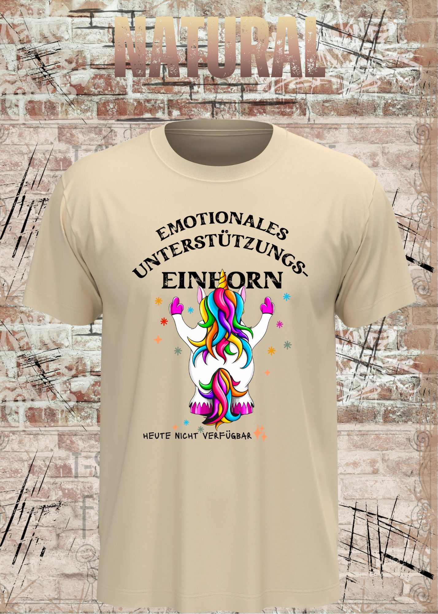 Emotionales Unterstützungs-Einhorn T-Shirt – Lustiges Unicorn Shirt Damen Herren