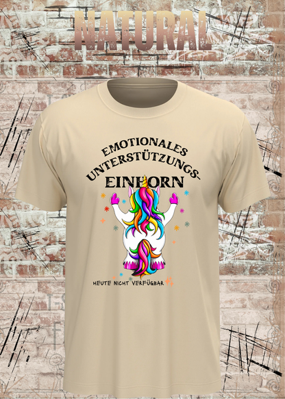 Emotionales Unterstützungs-Einhorn T-Shirt in Natural.