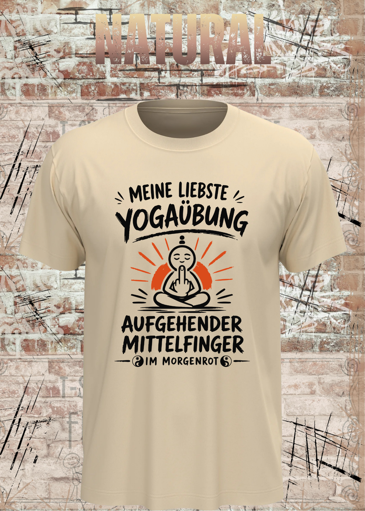 Meine liebste Yogaübung – Aufgehender Mittelfinger | Unisex T-Shirt