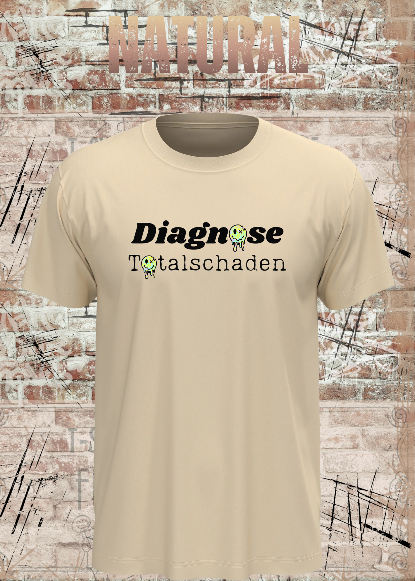 Diagnose Totalschaden – Lustiges T-Shirt mit schwarzem Humor