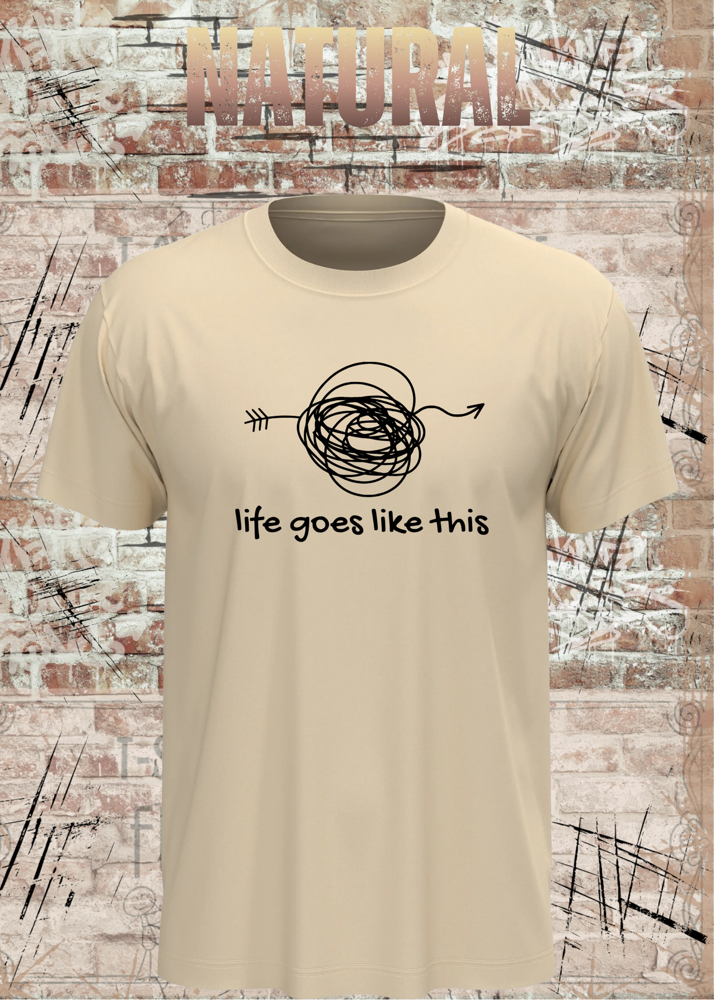 Life goes like this – Philosophisches Unisex T-Shirt | Minimalistisches Statement Shirt