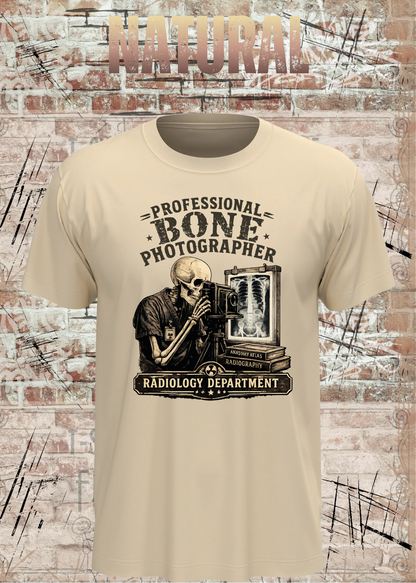 Professional Bone Photographer T-Shirt – Radiology Department Shirt für Röntgen & Klinik