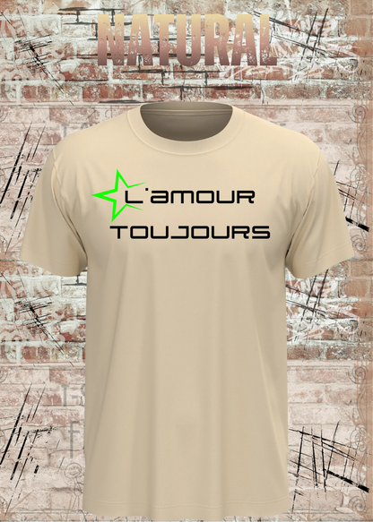 L'amour Toujours T-Shirt – Techno, Rave & Festival Shirt in Natural.