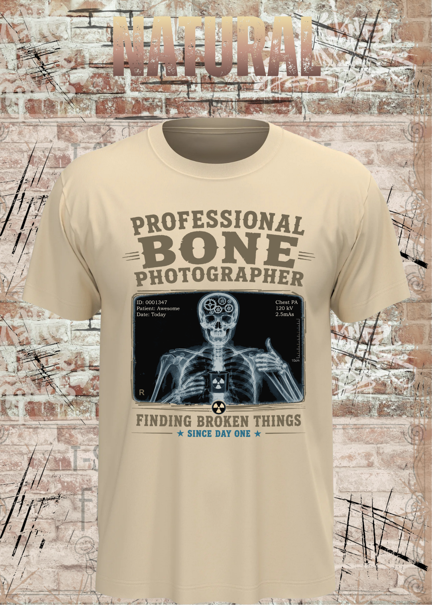Professional Bone Photographer T-Shirt – Lustiges Radiologie Shirt für Röntgen & Krankenhaus