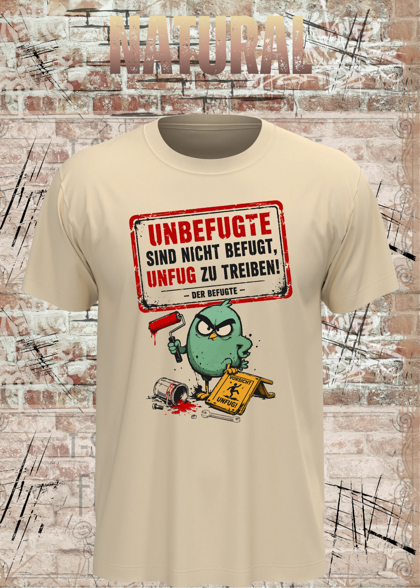 Unbefugte T-Shirt „Unfug zu treiben“ – Lustiges Shirt
