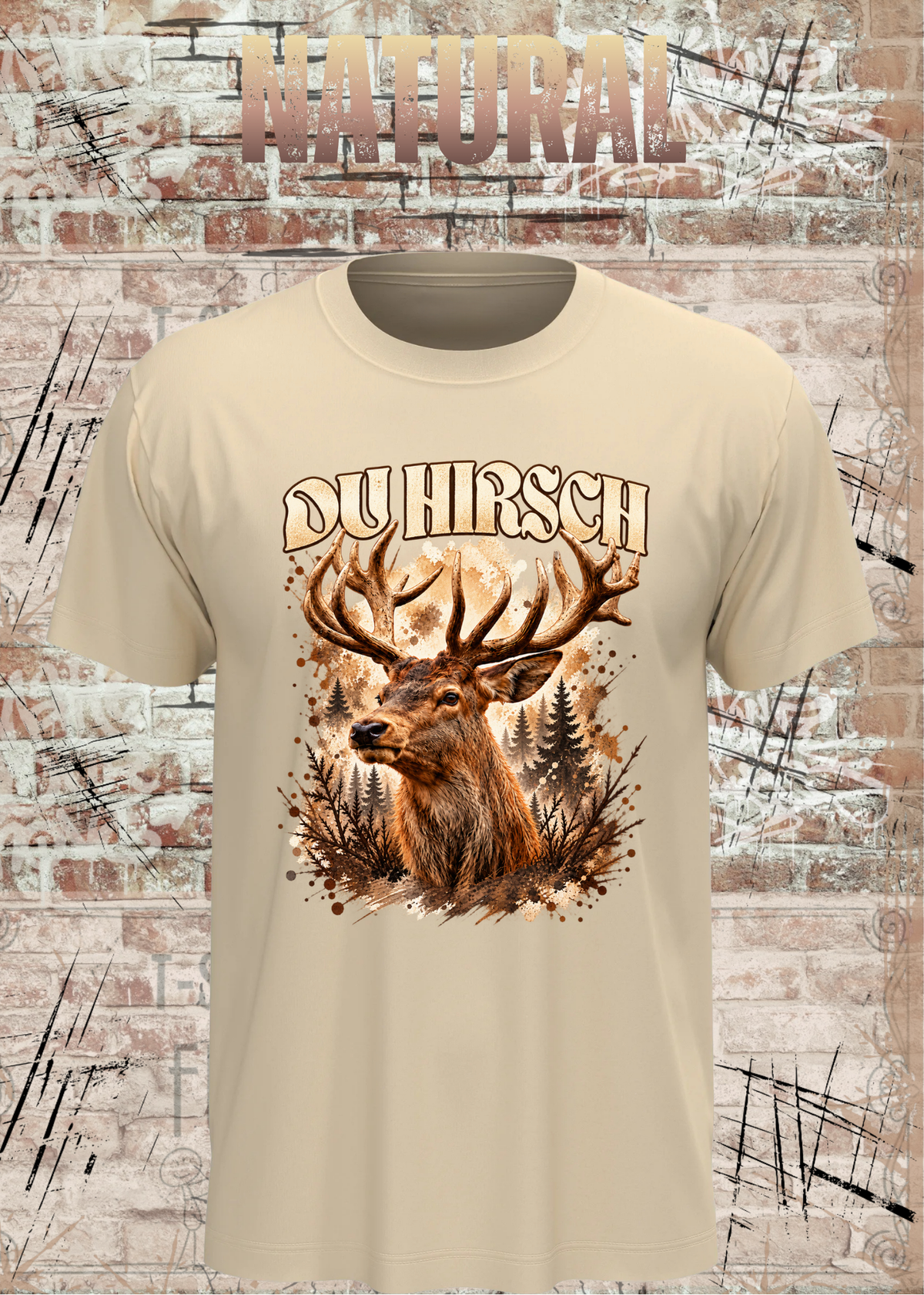 Du Hirsch T-Shirt – Lustiges Hirsch Shirt | Unisex Natur & Jäger Geschenk