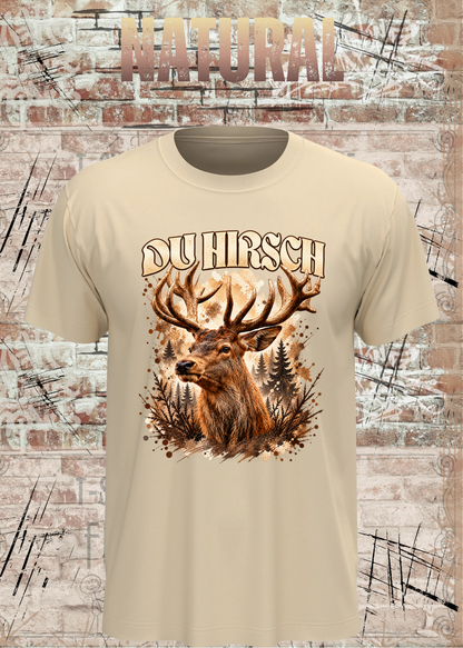 Du Hirsch T-Shirt – Lustiges Hirsch Shirt | Unisex Natur & Jäger Geschenk