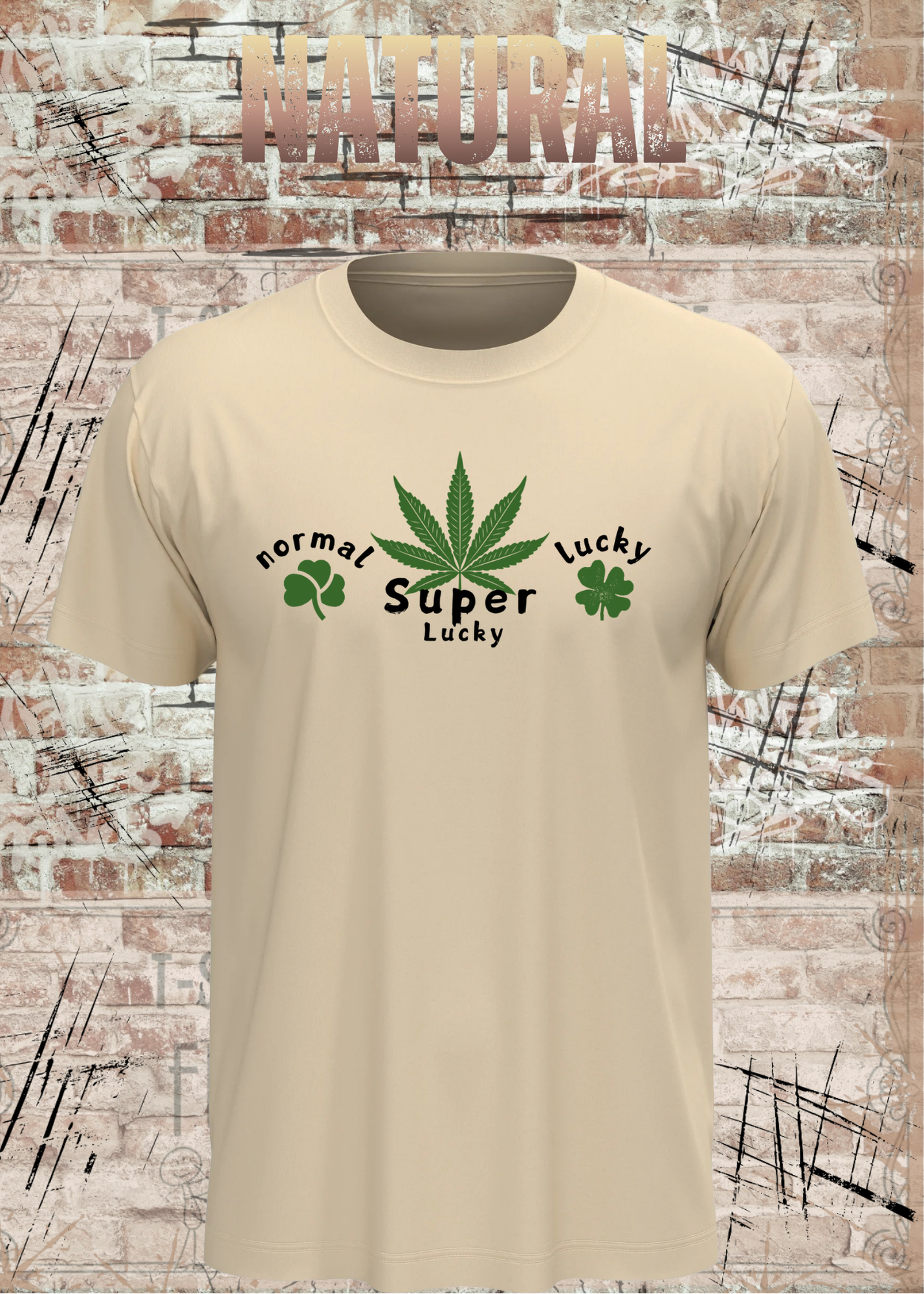 Normal Lucky – Super Lucky Cannabis Kleeblatt Fun Shirt | Unisex T-Shirt