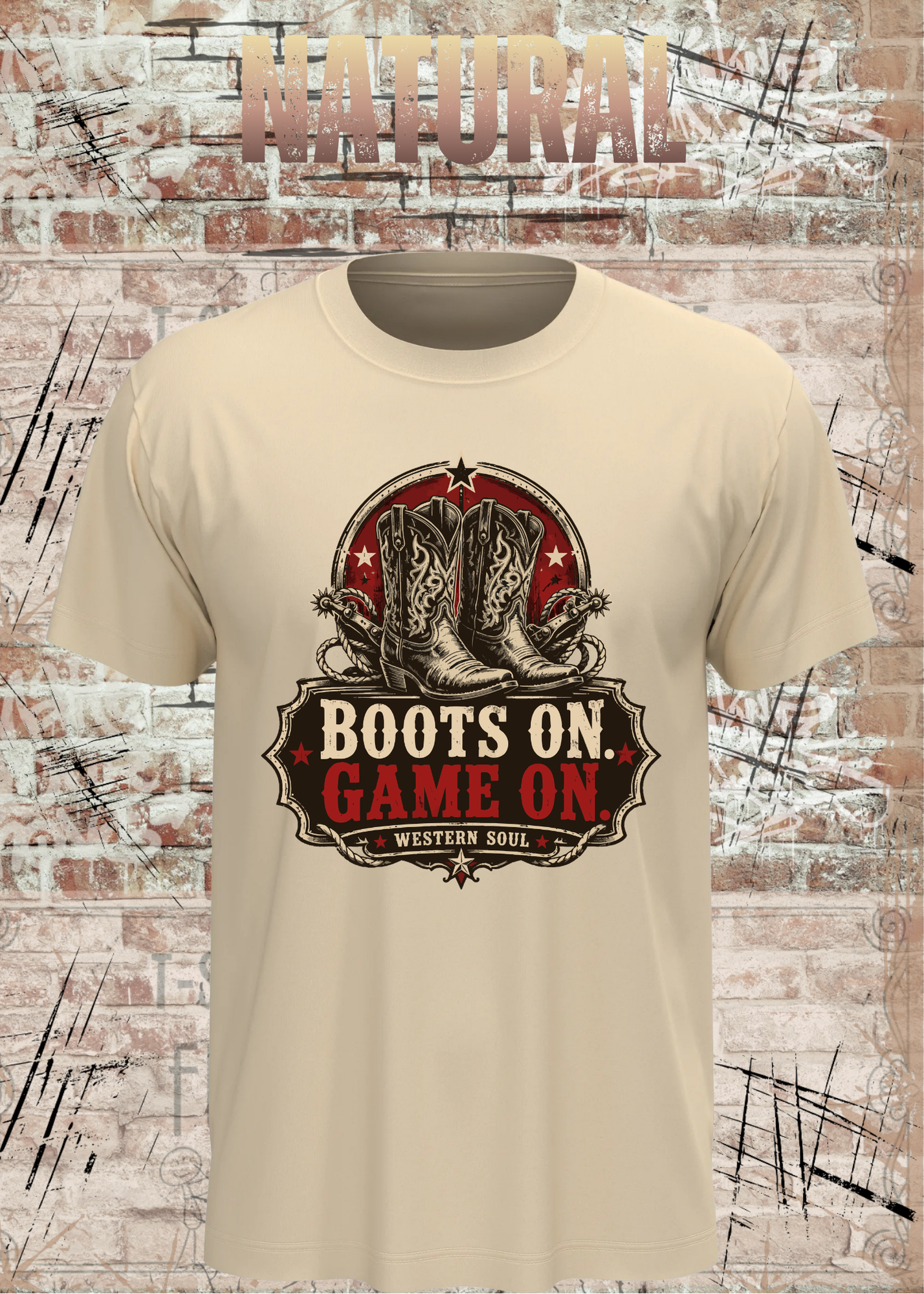 Boots On – Game On | Western Soul Unisex T-Shirt