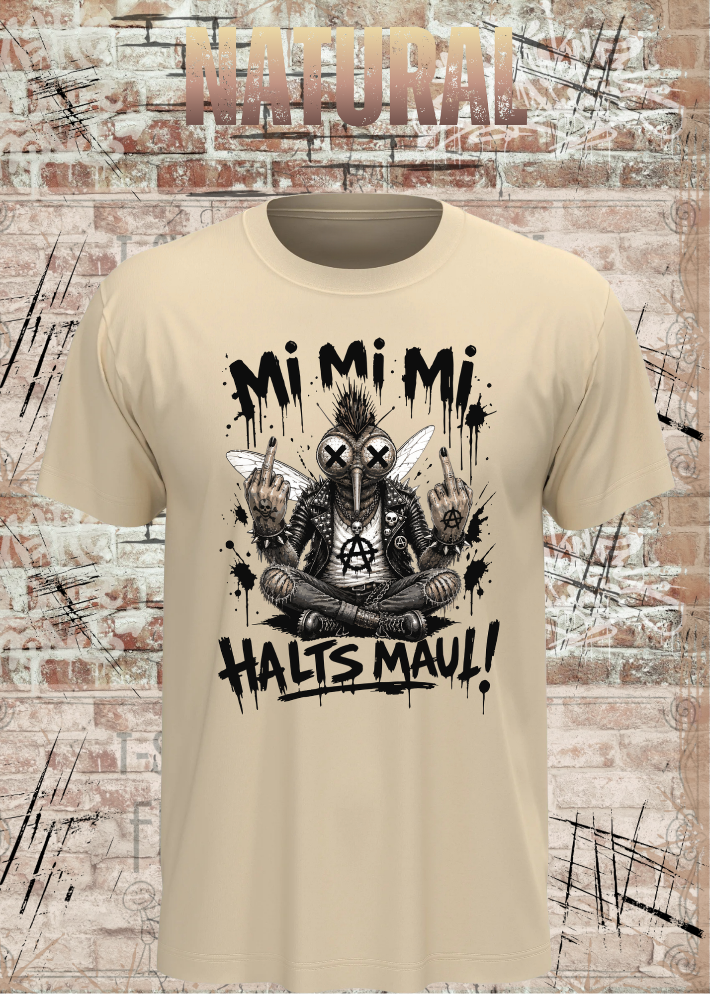 Stech-Mücke Manni T-Shirt – Mi Mi Mi Halt’s Maul Punk Shirt