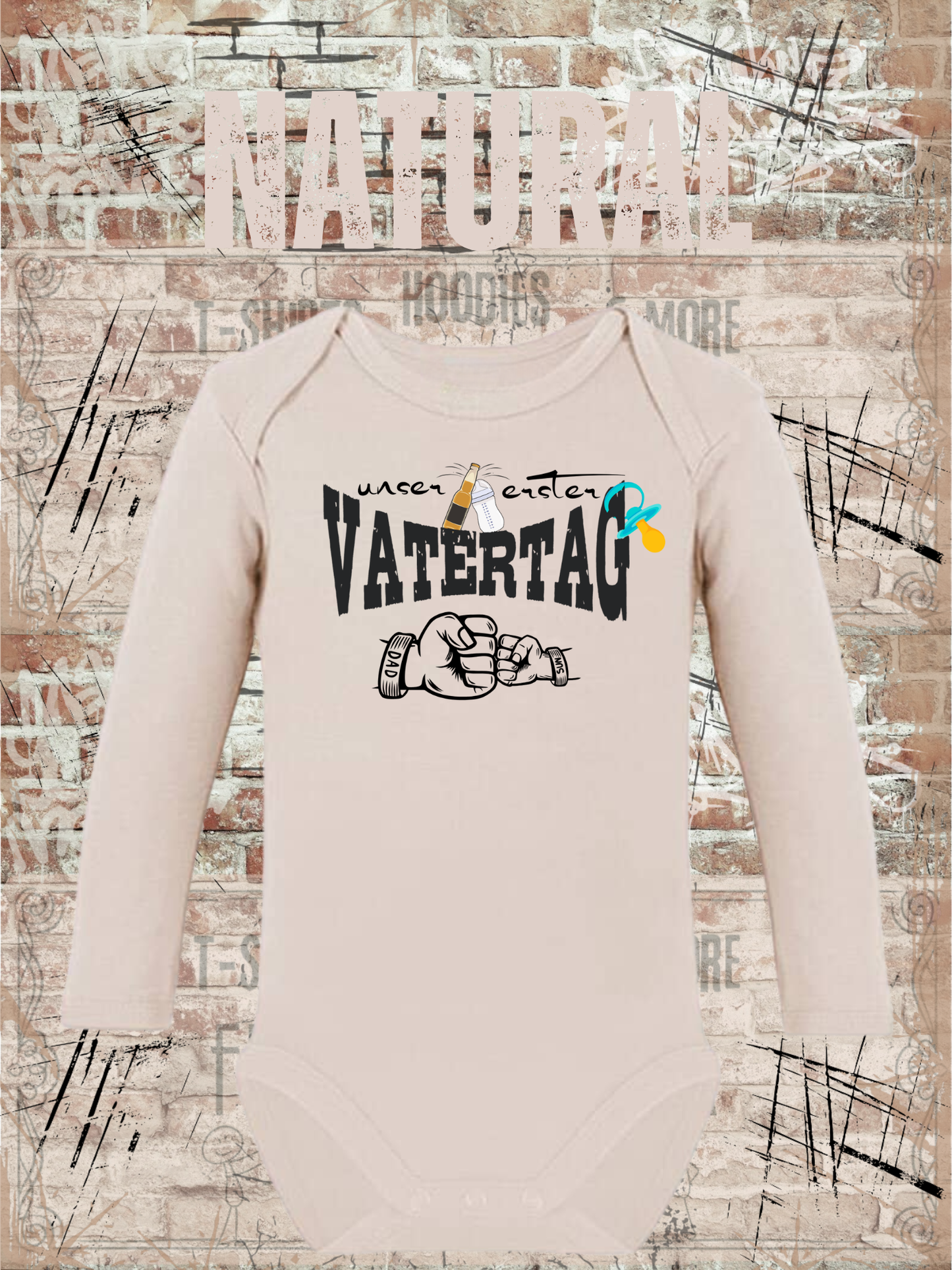 Jungen Baby Body Unser erster Vatertag Geschenkidee Baby Body Newborn Baby Body Papatag Baby Body Strampler Vatertag