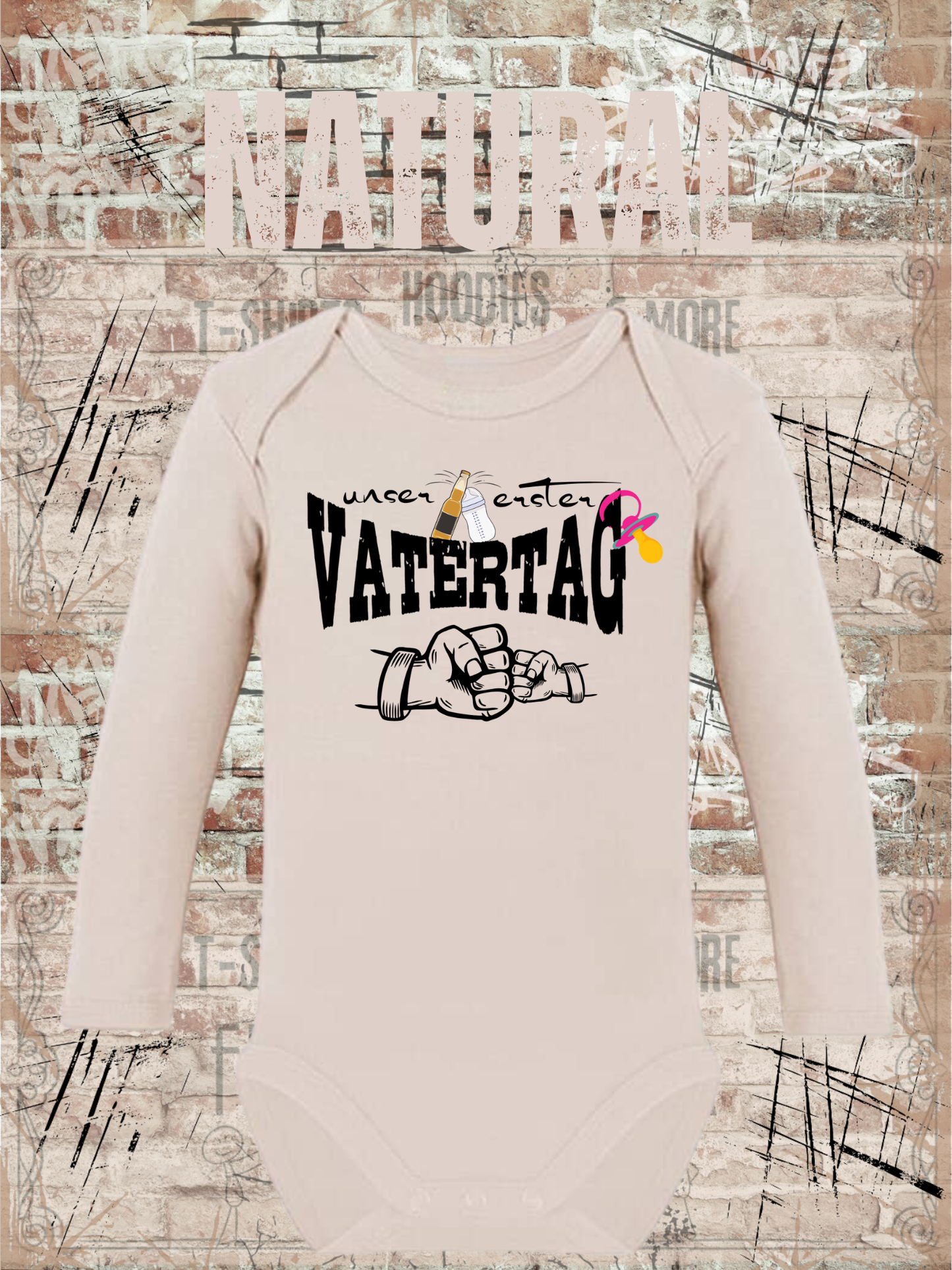 Mädchen Baby Body Unser erster Vatertag Geschenkidee Baby Body Newborn Baby Body Papatag Baby Body Strampler Vatertag