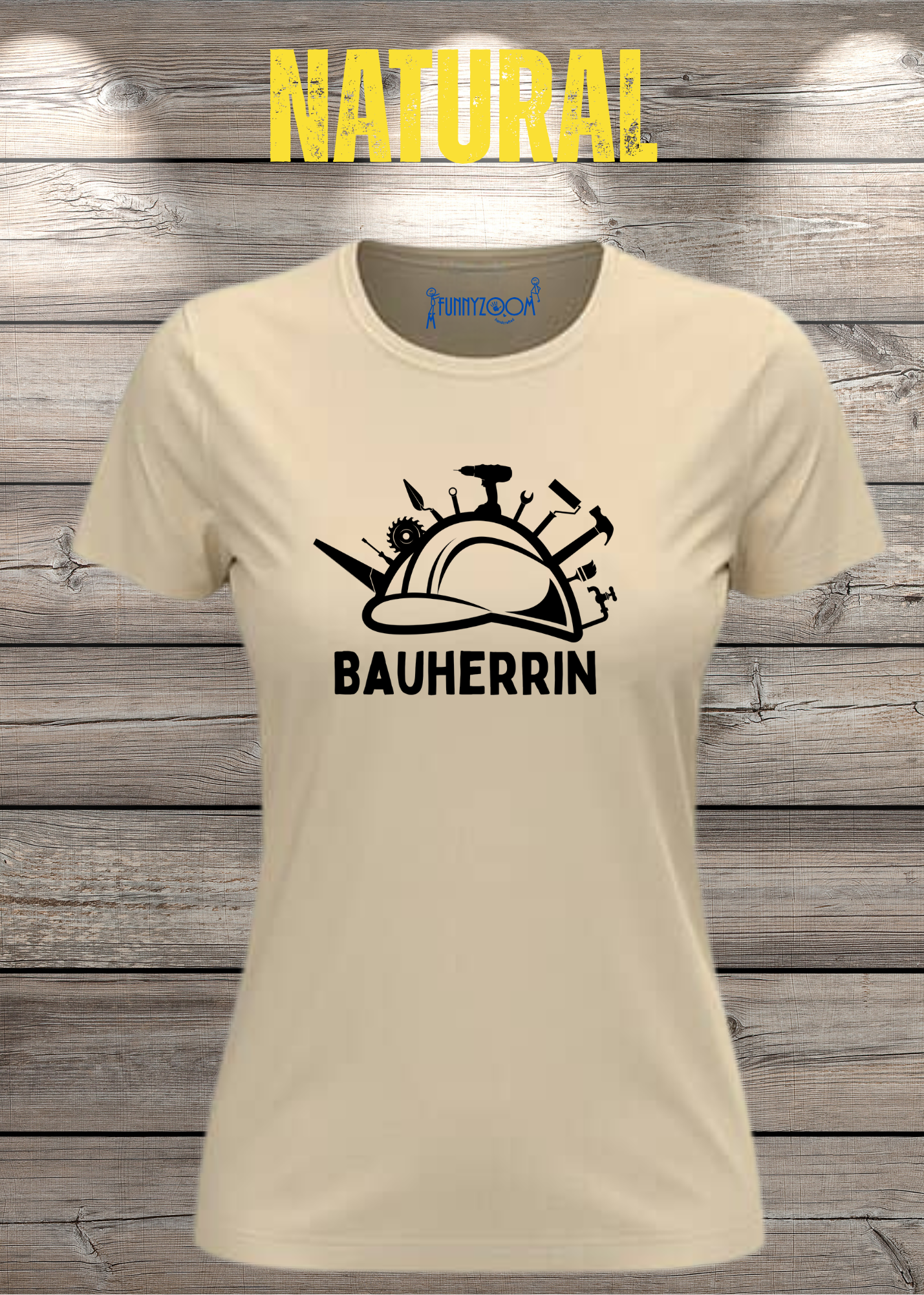 Damen T-Shirt Bauherrin Geschenkidee für Hausbesitzerin Witziges T-Shirt mit Spruch Lustiges Freizeit T-Shirt Haus bauen