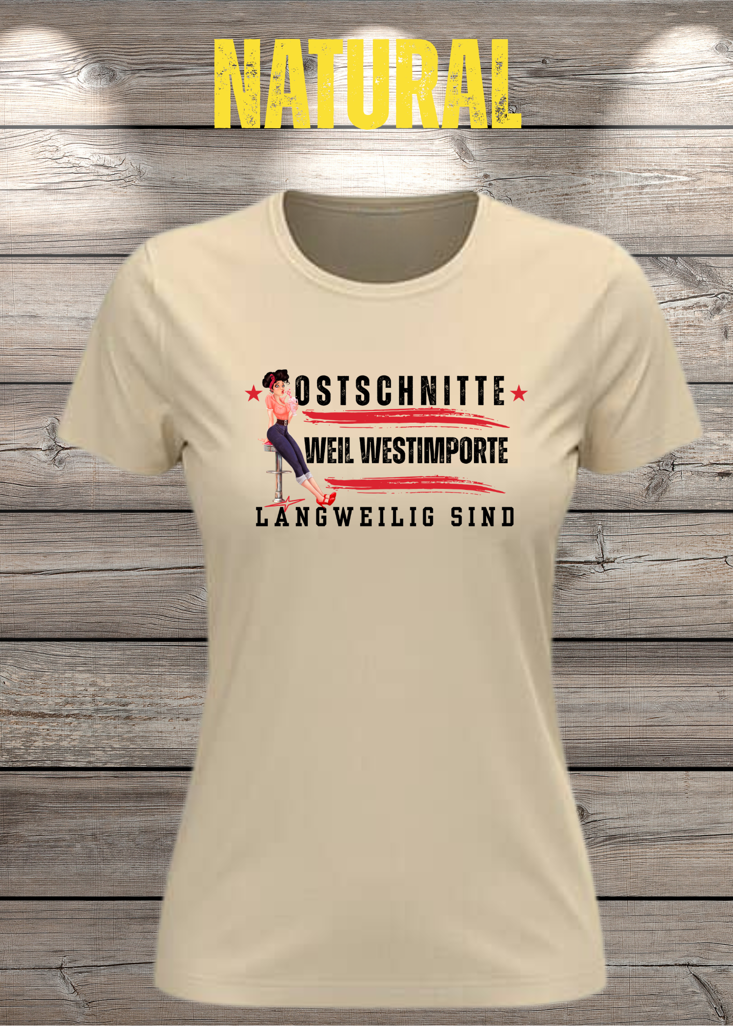 Damen T-Shirt Ostschnitte weil Westimport langweilig ist