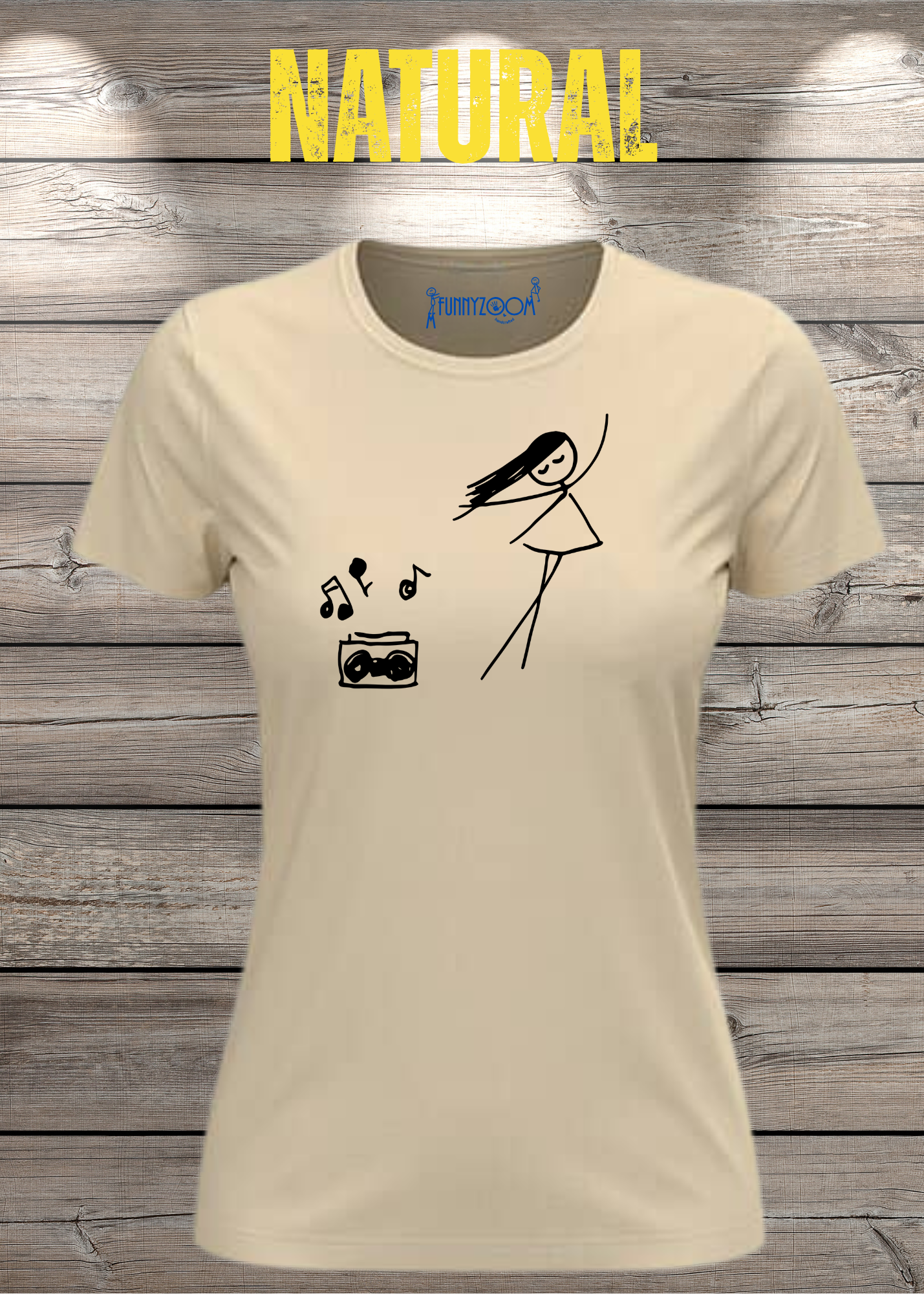 Damen T-Shirt Music for Life - T-Shirt Geschenkidee, lustiges T-Shirt, T-Shirt Musik, witziges T-Shirt, Freizeit T-Shirt Musik