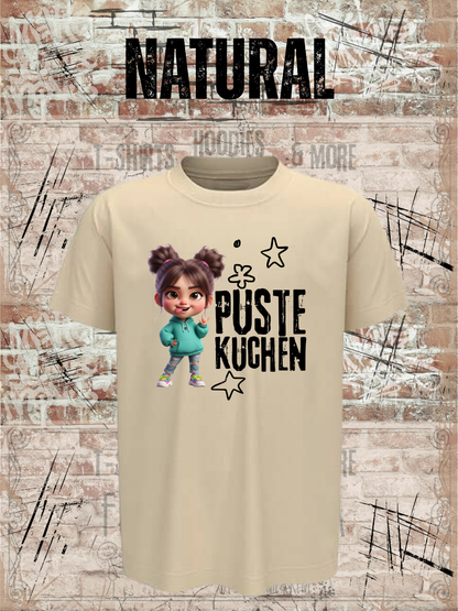 Kinder-T-Shirt „Pustekuchen!“ in Natural.
