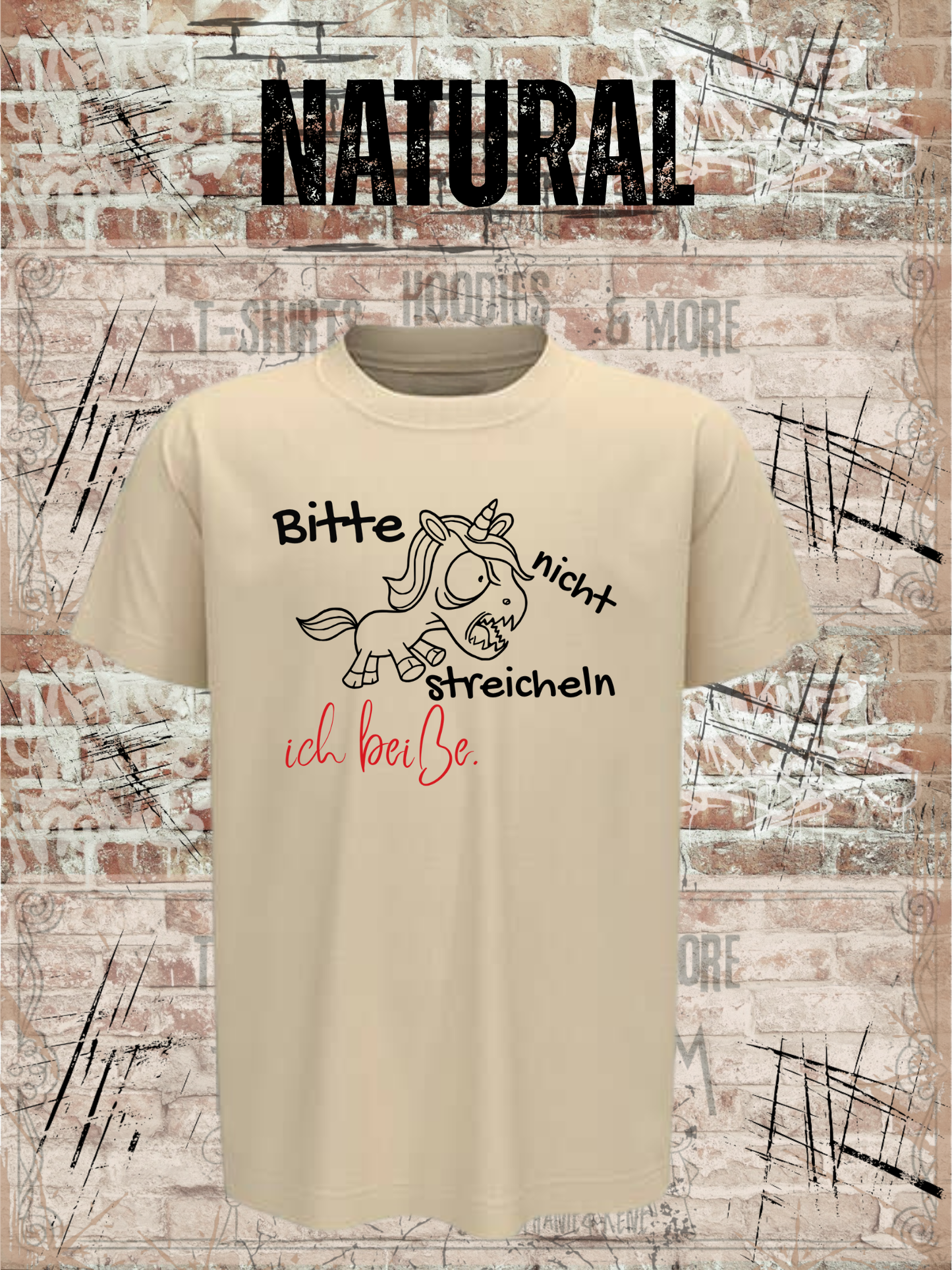 Kinder T-Shirt Einhorn bitte nicht streicheln, ich beiße Witziges Kids T-Shirt Geschenkidee