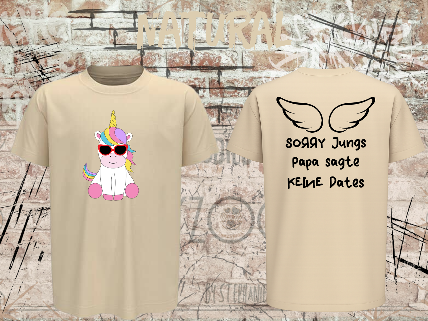 Kinder T-Shirt Sorry Jungs Papa sagte keine Dates Lustiges T-Shirt Geschenkidee Witziges T-Shirt mit Spruch in vielen Farben