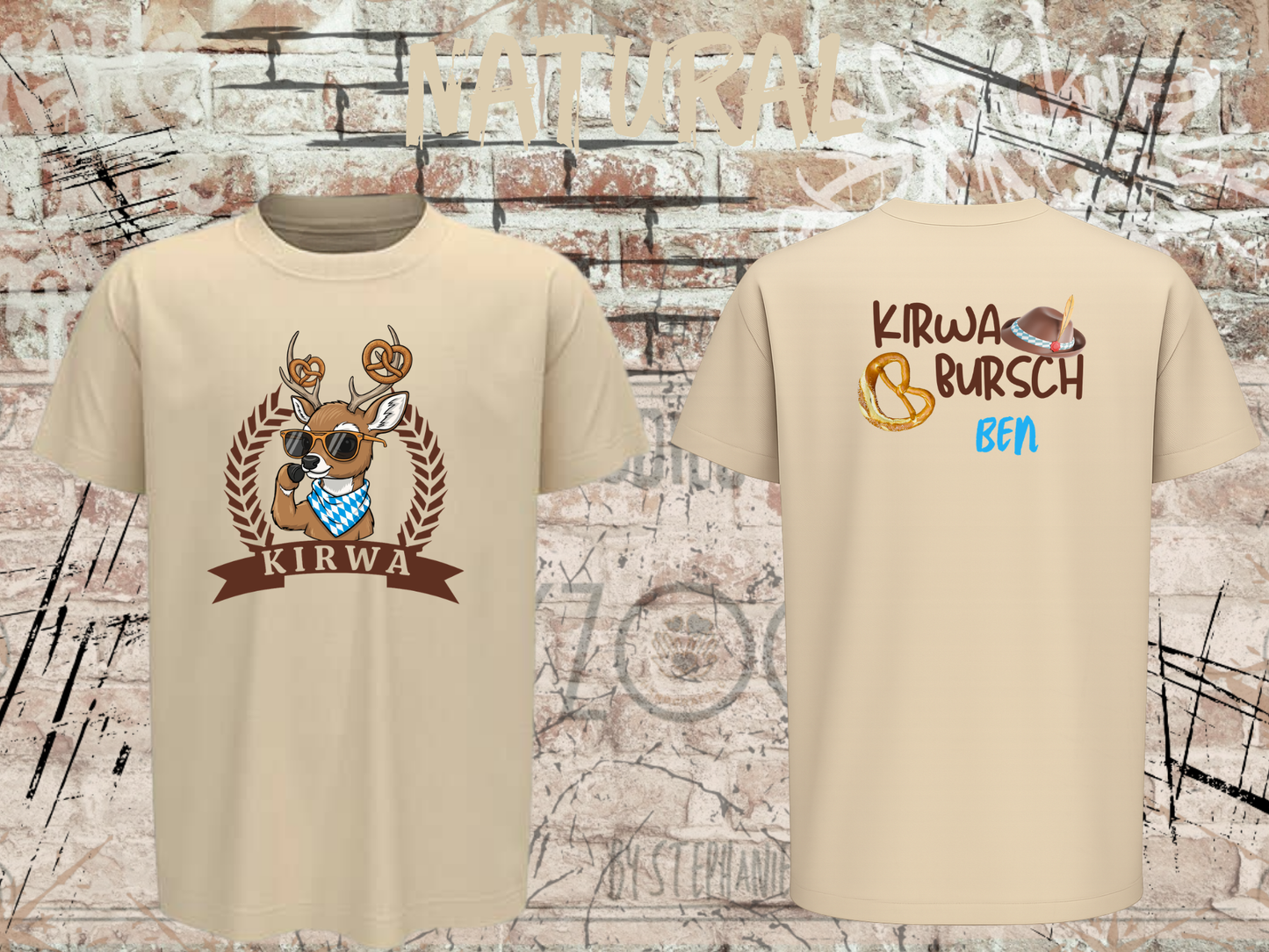 Jungen T-Shirt Kirwa Bursch Bayerisches Volksfest Shirt – Personalisierbar mit Vornamen