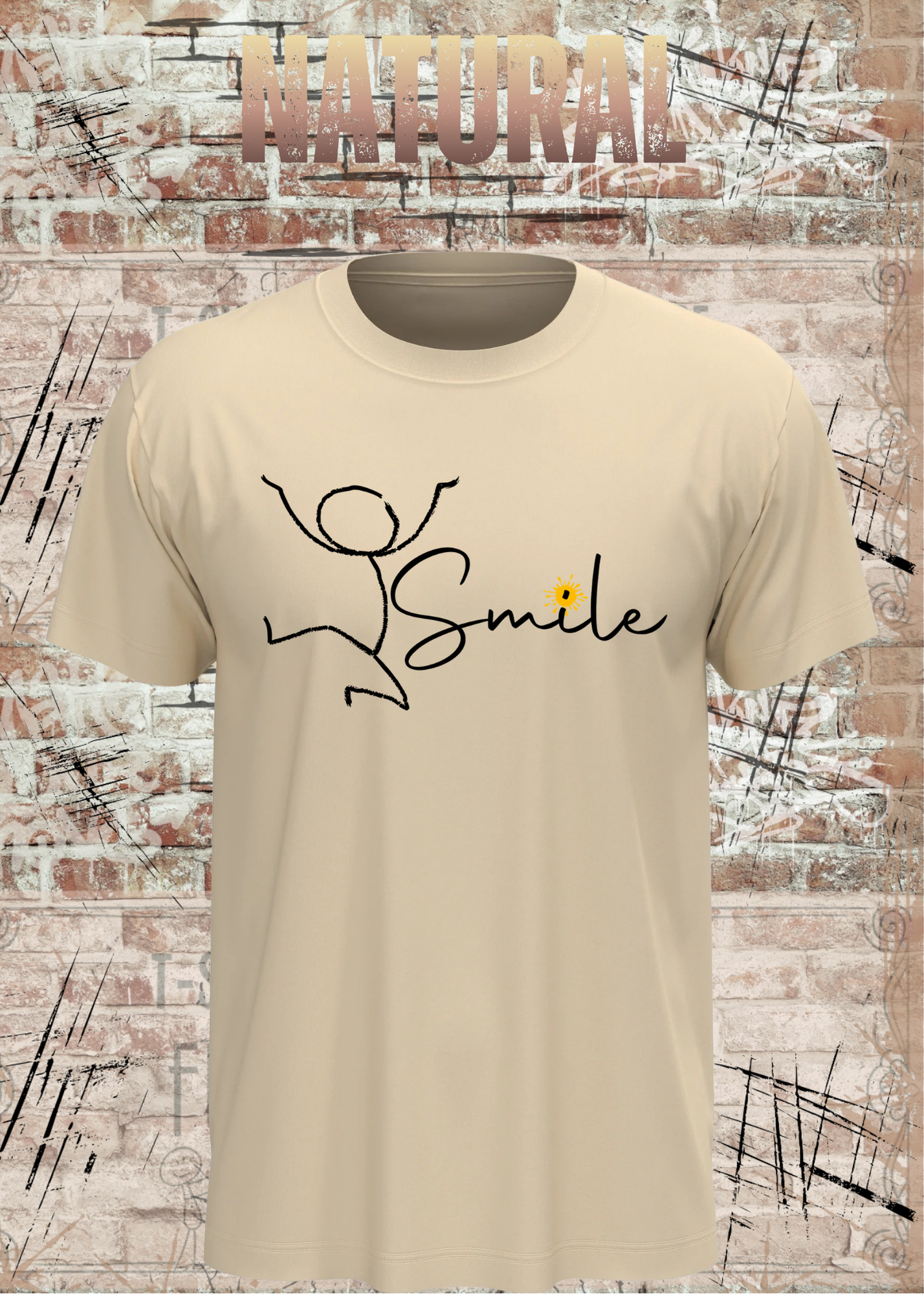 Smile Shirt – Minimalistisches Unisex T-Shirt mit Positive Vibes Design