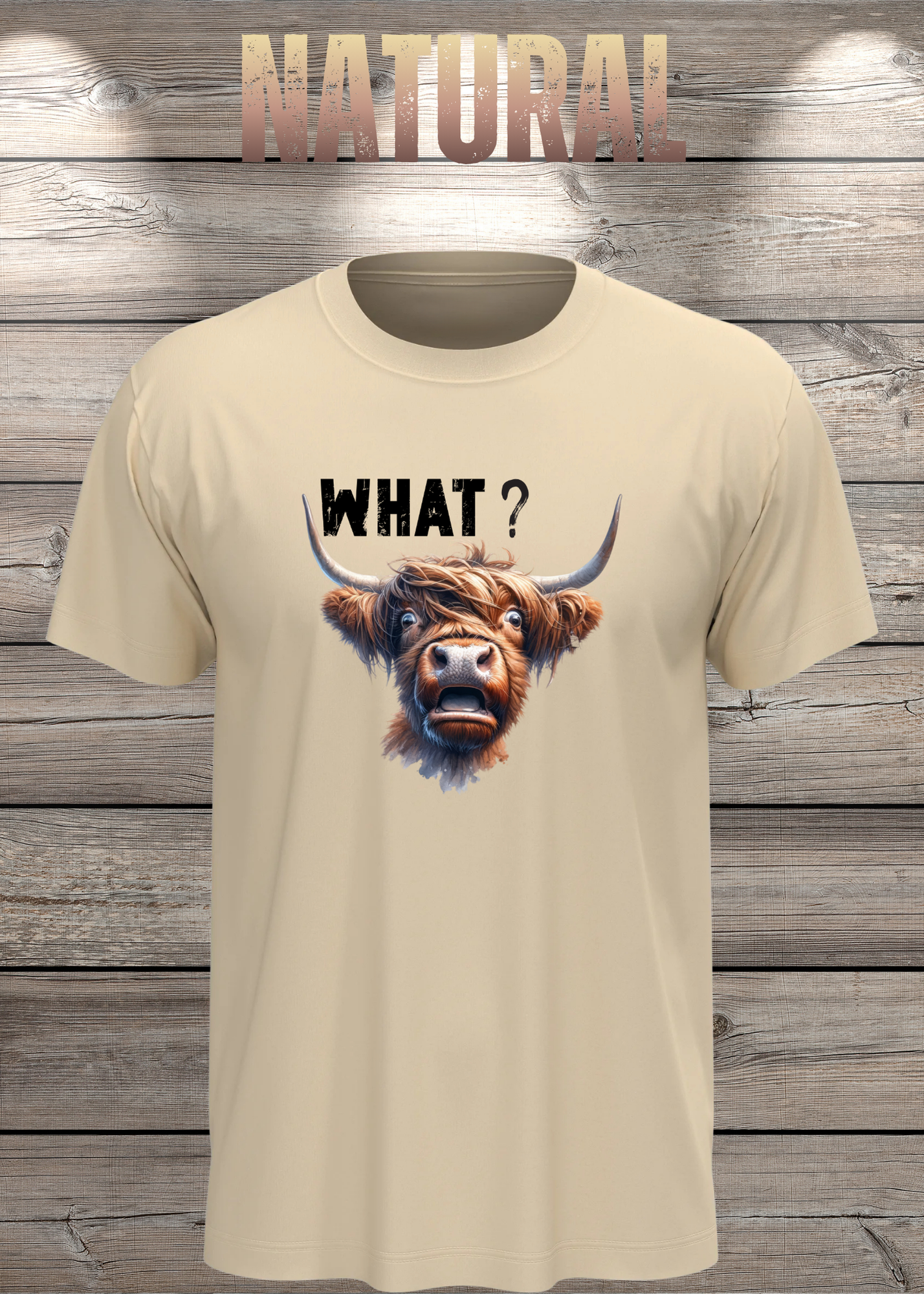 What?! Highland Kuh Unisex T-Shirt - Verwirrt aber Süß!