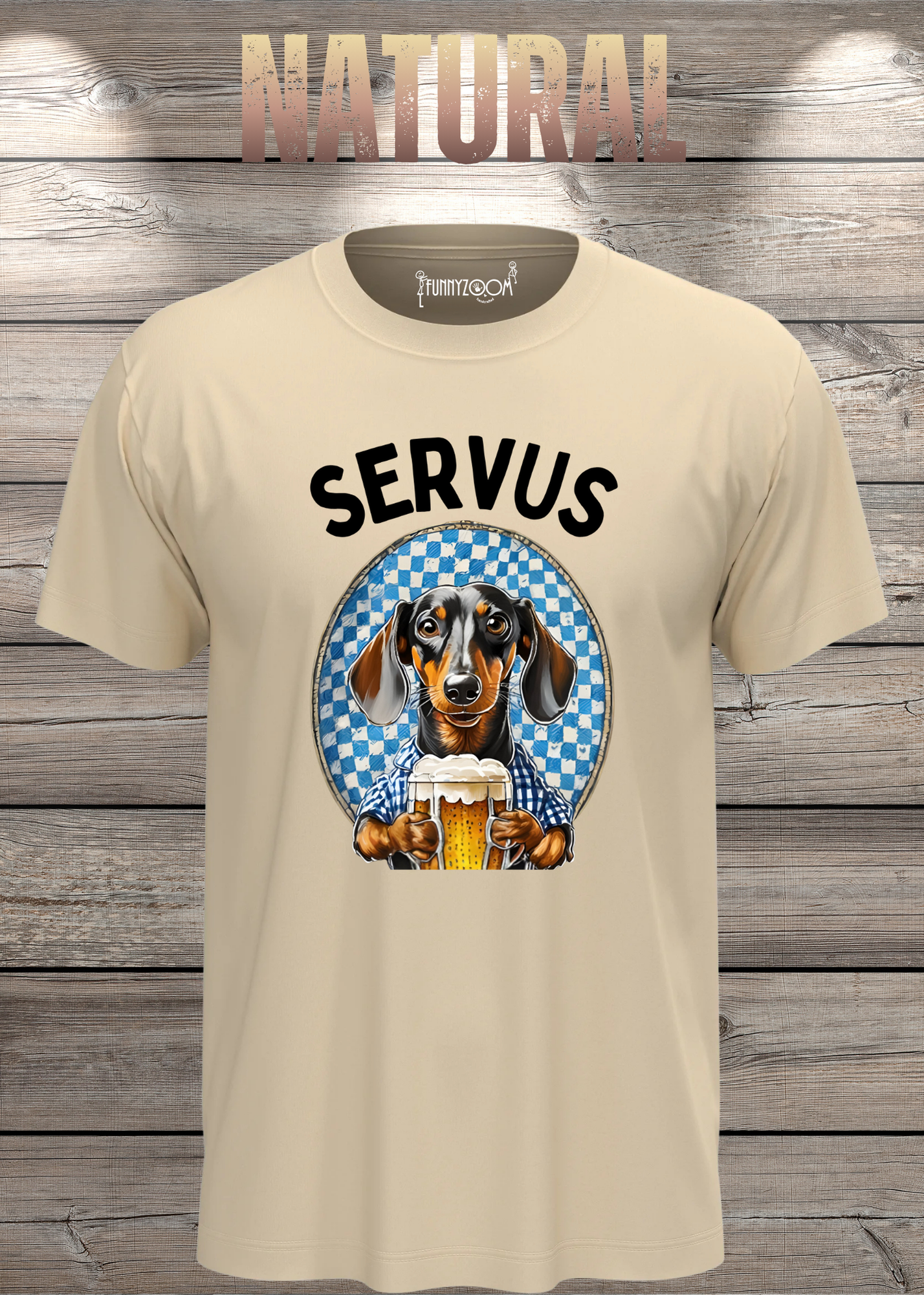 Servus Dackel Bayern Bier T-Shirt - Witzige Geschenkidee Unisex
