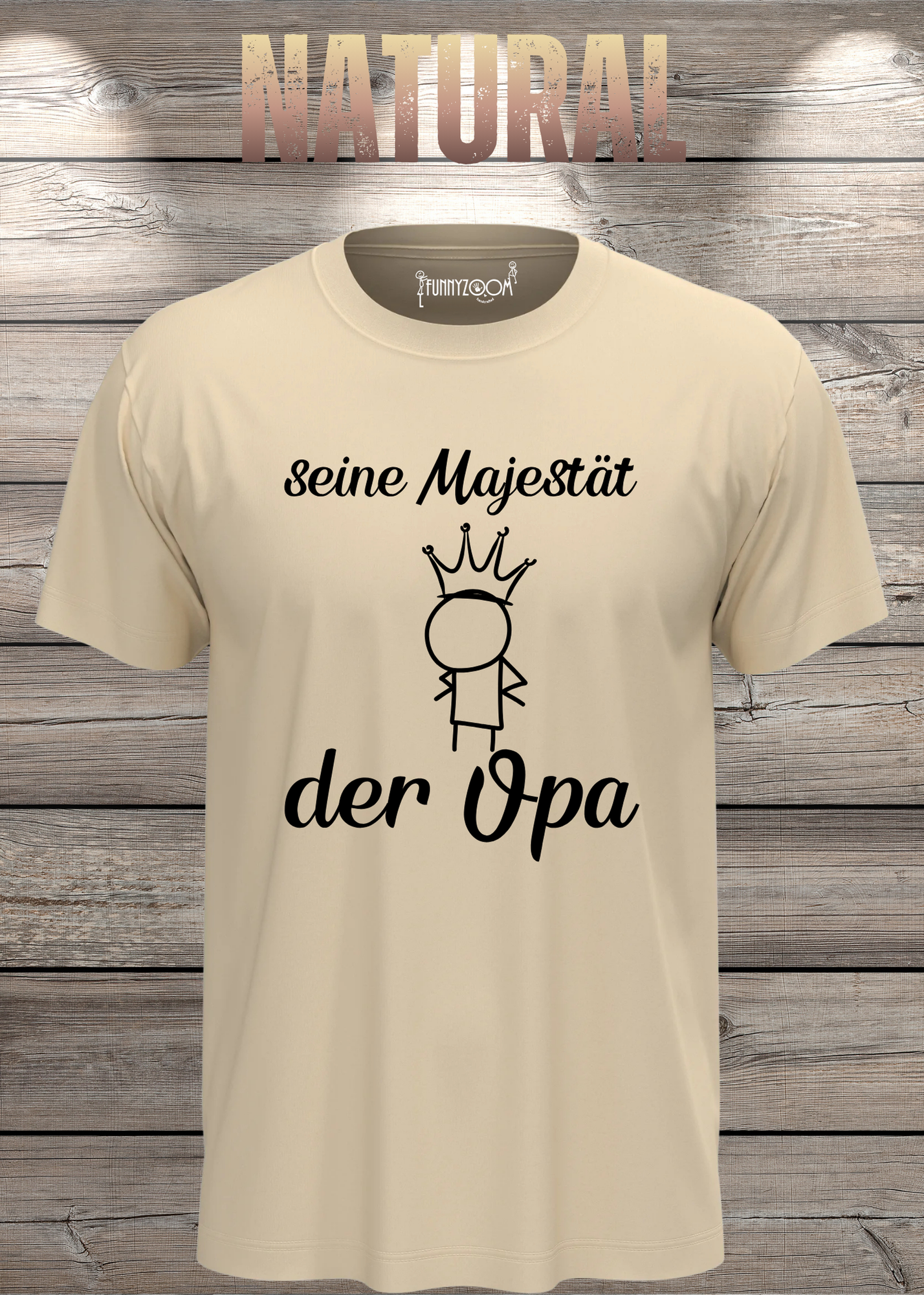 Herren T-Shirt Seine Majestät der Opa - Geburtstagsgeschenk für Opas - Lustiges Geschenk mit Spruch