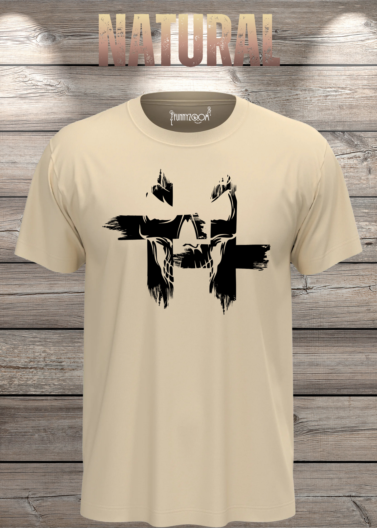 T-Shirt Kreuz Skull Totenkopf - Gothic Geschenkidee Rock Metal Style