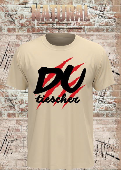 Du Tiescher – Freches Dialekt T-Shirt | Rockiges Statement Shirt | FunnyZoom