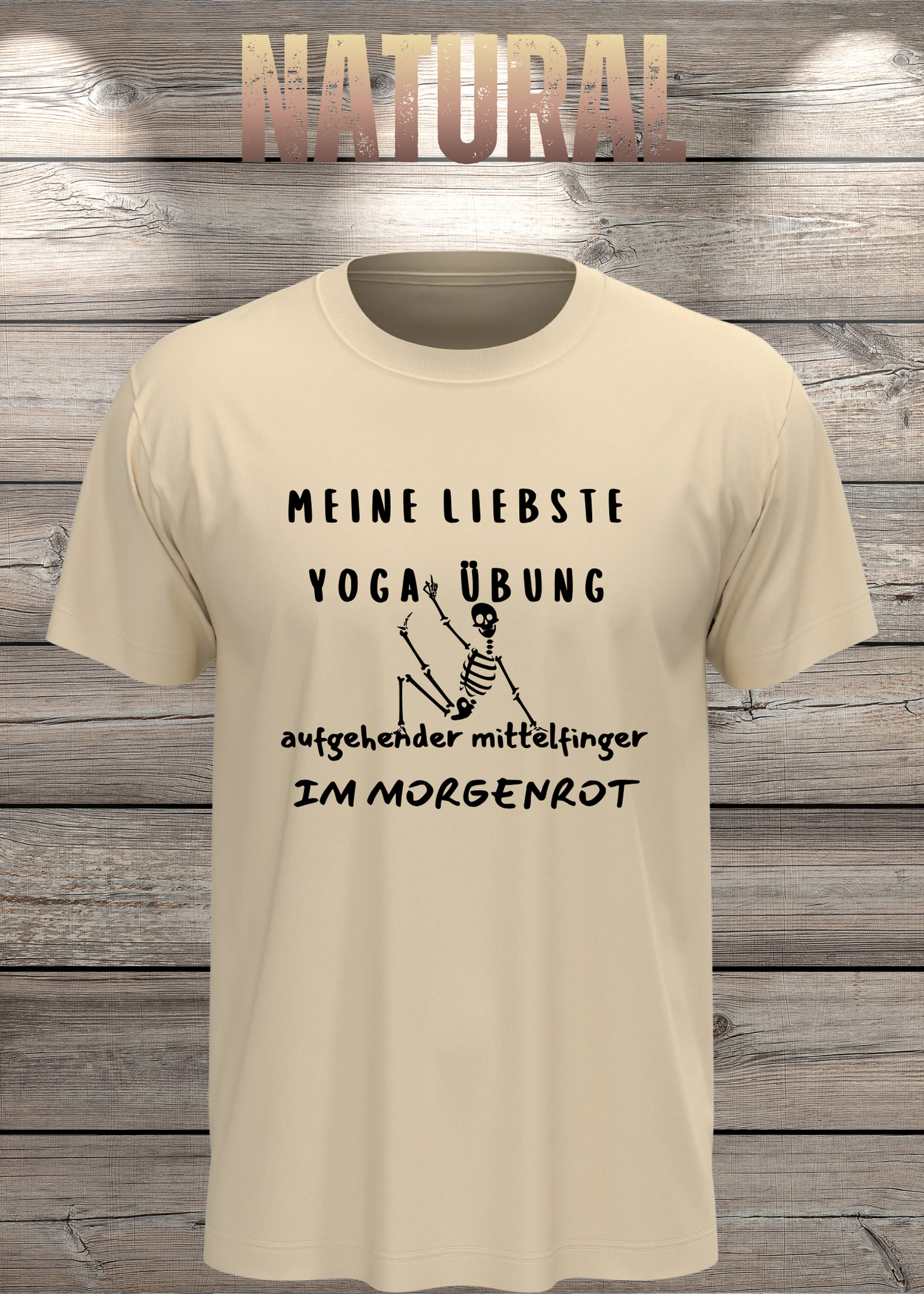 Meine liebste Yoga Übung: Aufgehender Mittelfinger im Morgenrot - Witziges T-Shirt Unisex