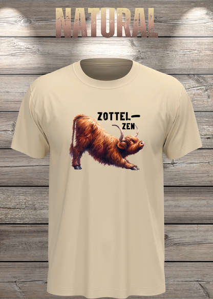 Unisex-T-Shirt „Zottel-Zen“ in Natural.